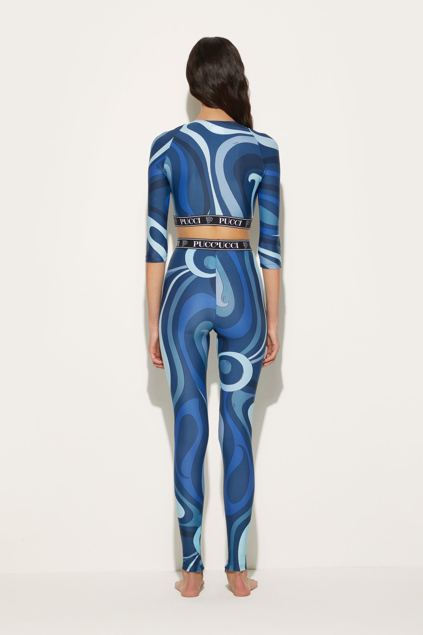 Marmo-Print Crop Top View 4 - Pucci