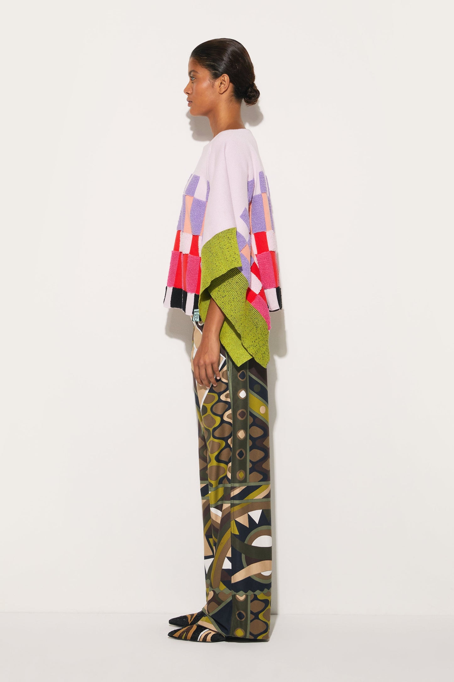 Colourblock Cotton Sweater View 2 - Pucci