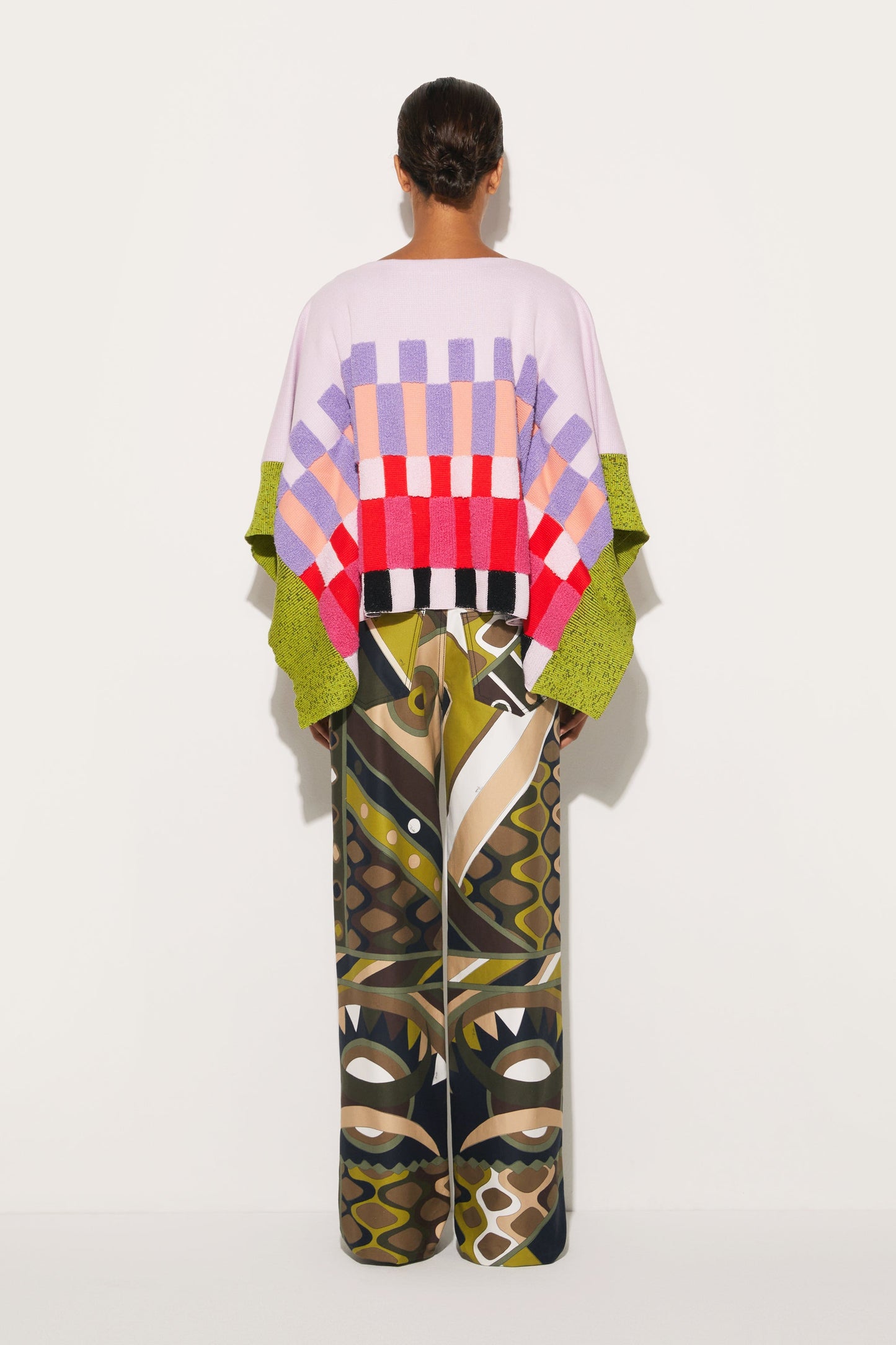 Colourblock Cotton Sweater View 3 - Pucci