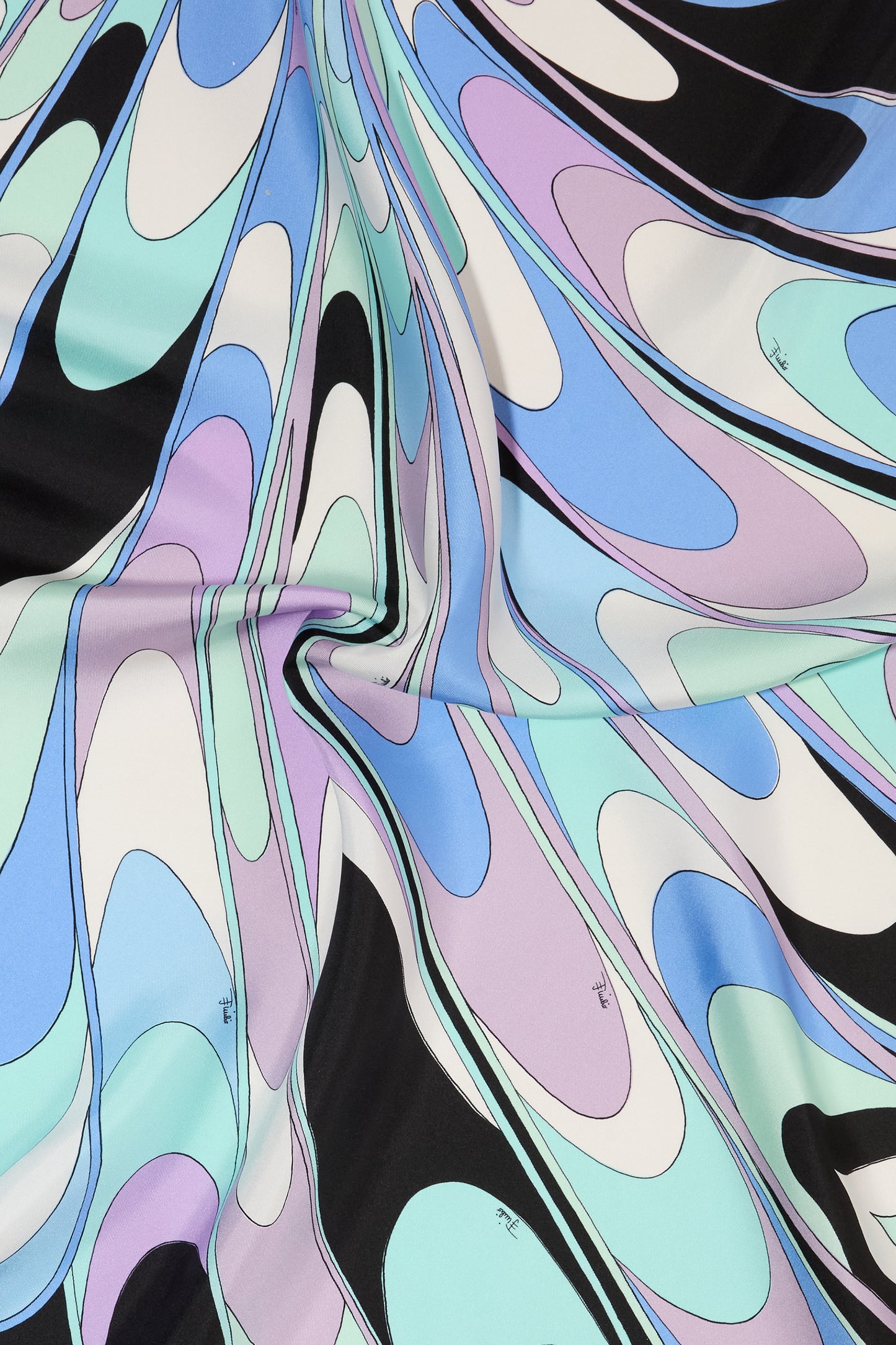 Onde-Print Silk Scarf View 3 - Pucci