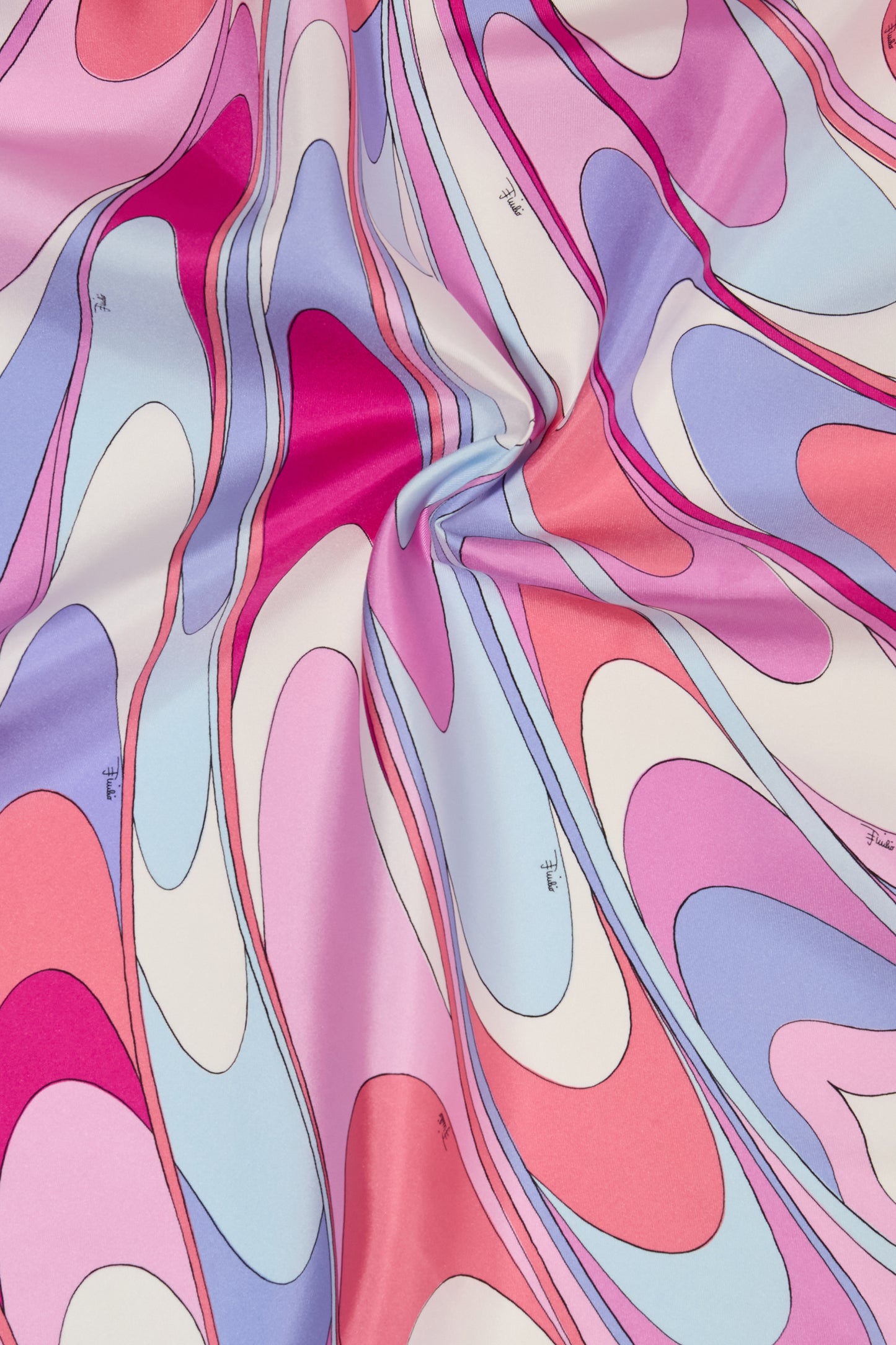 Onde-Print Silk Scarf View 4 - Pucci