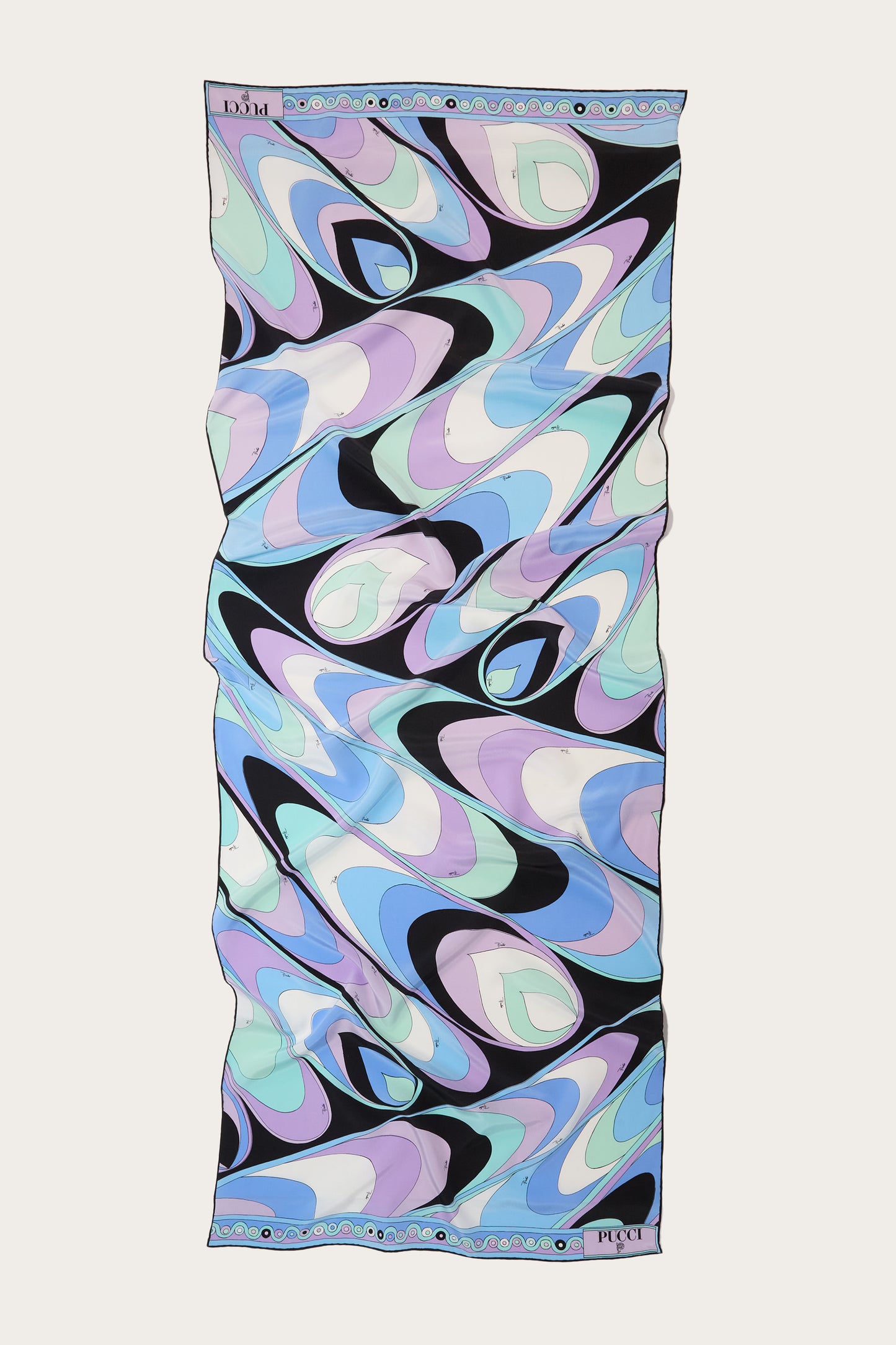 Onde-Print Silk Stole View 1 - Pucci