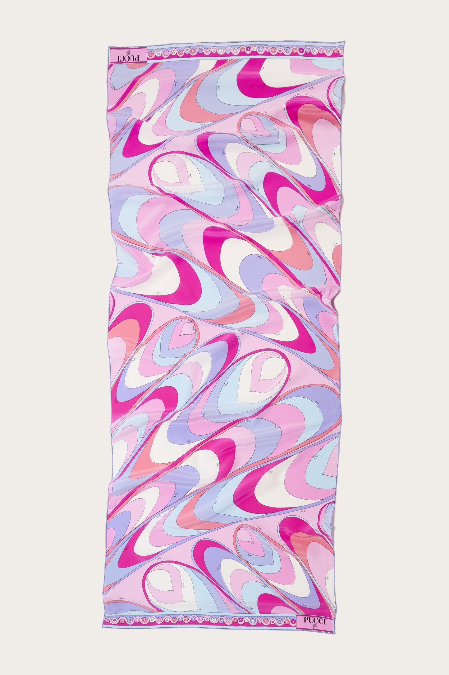 Onde-Print Silk Stole View 1 - Pucci