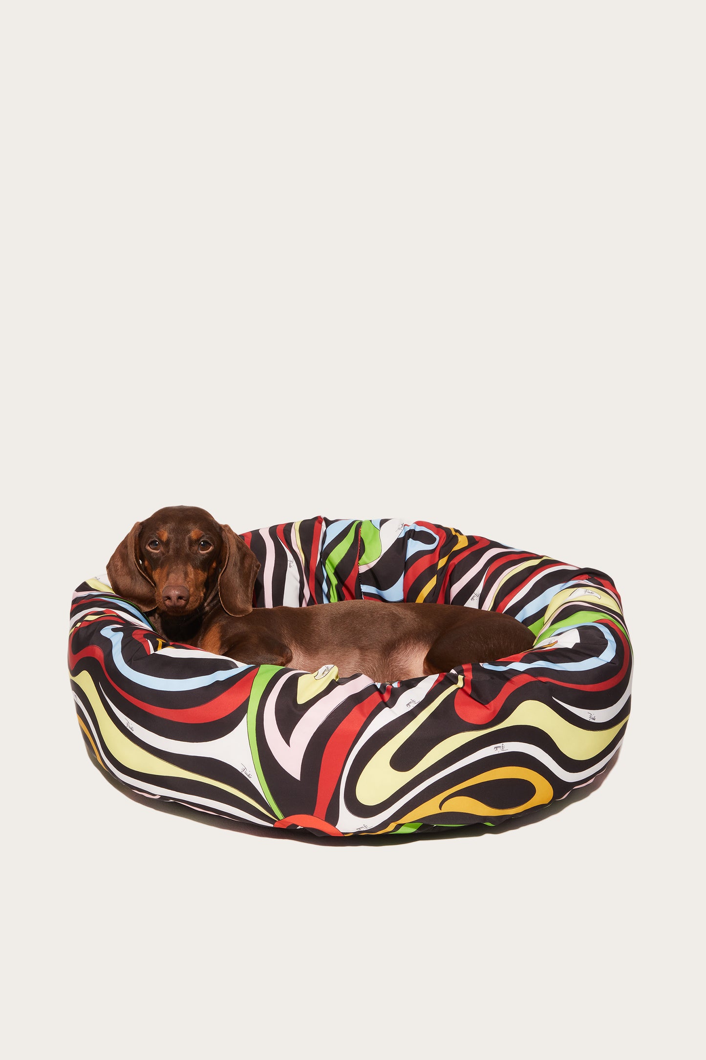 Marmo-Print Dog Bed View 2 - Pucci