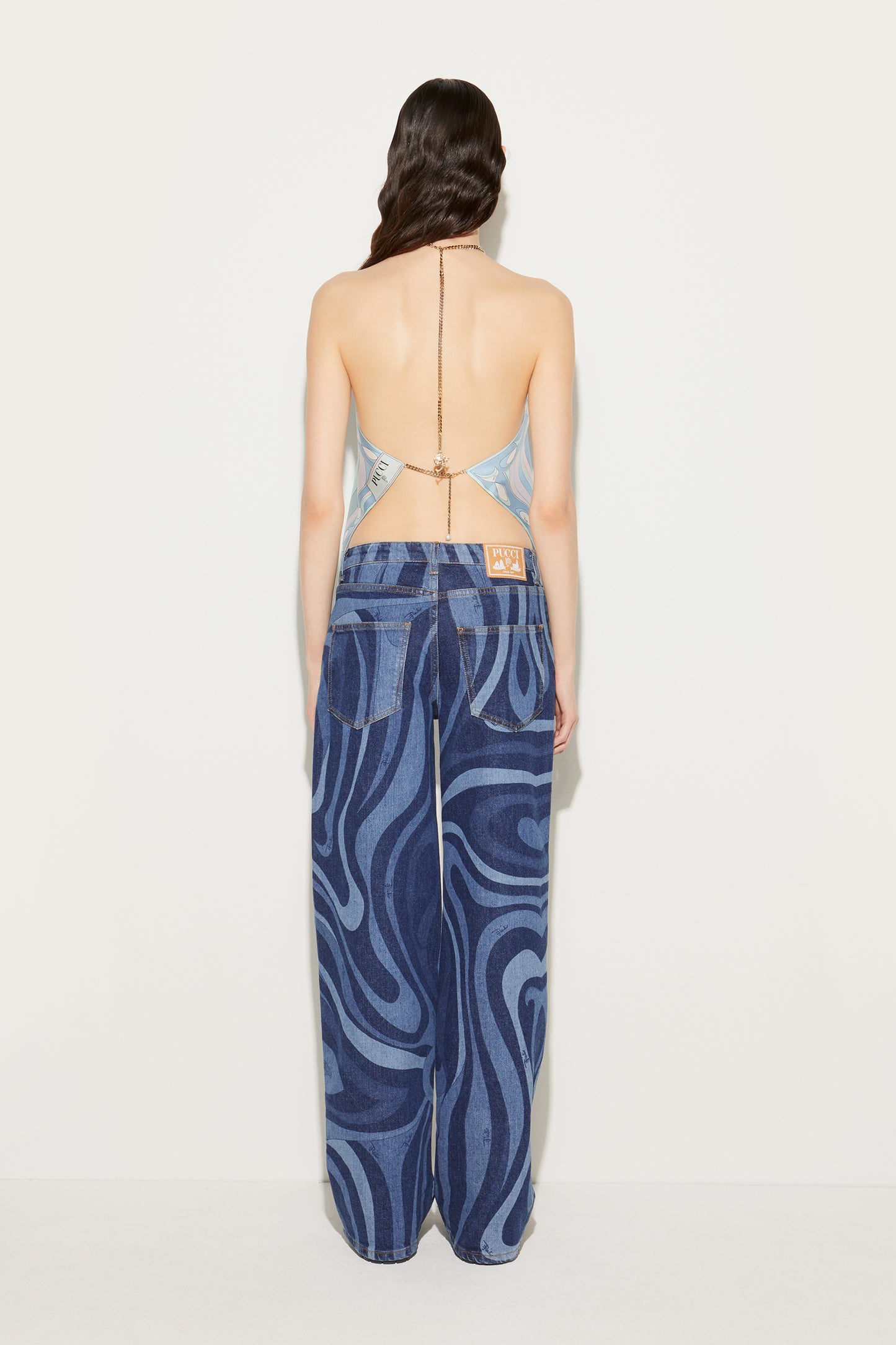 Marmo-Print Straight-Leg Jeans View 4 - Pucci