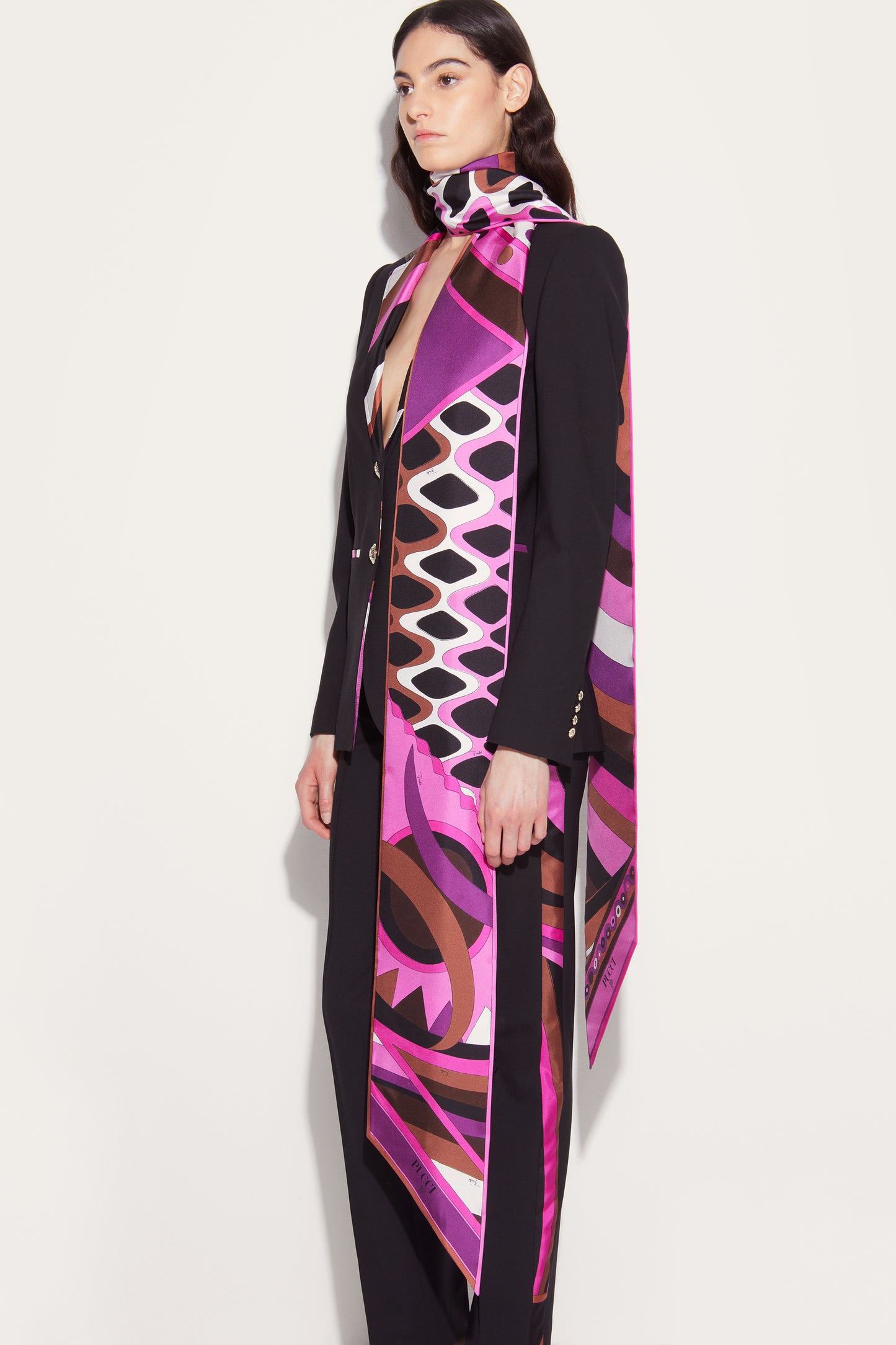 Iride And Vivara-Print Silk-Twill Maxi Scarf View 2 - Pucci