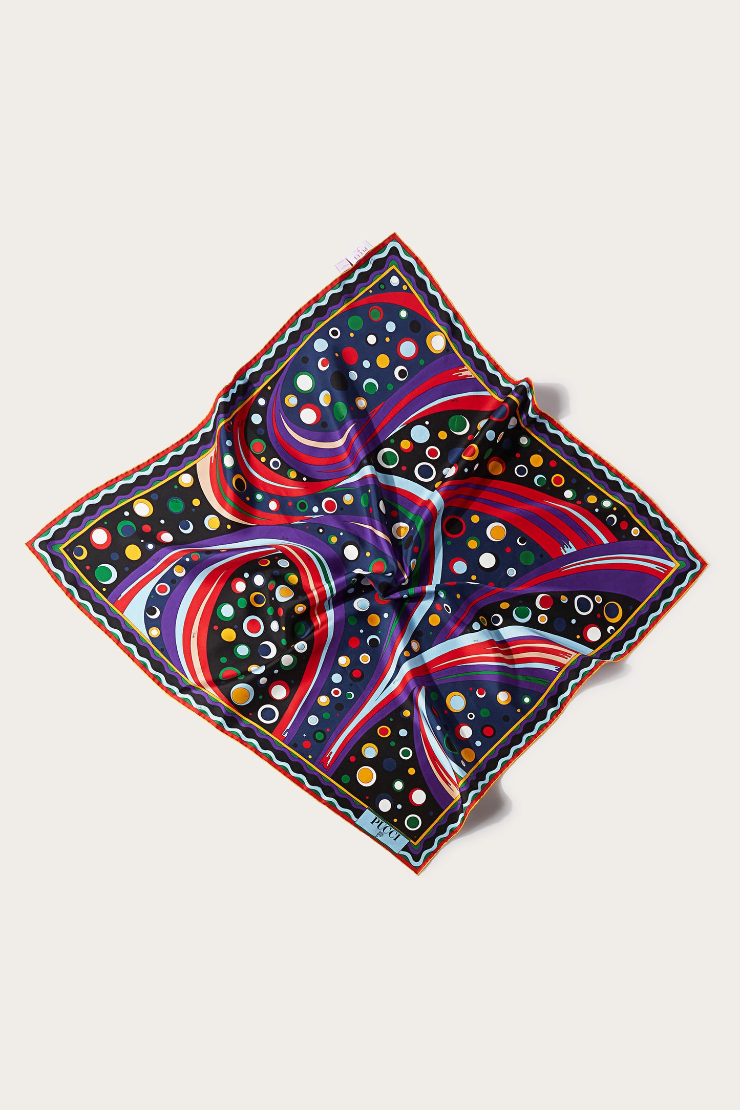 Fontane-Print Large Silk-Twill Carré View 1 - Pucci