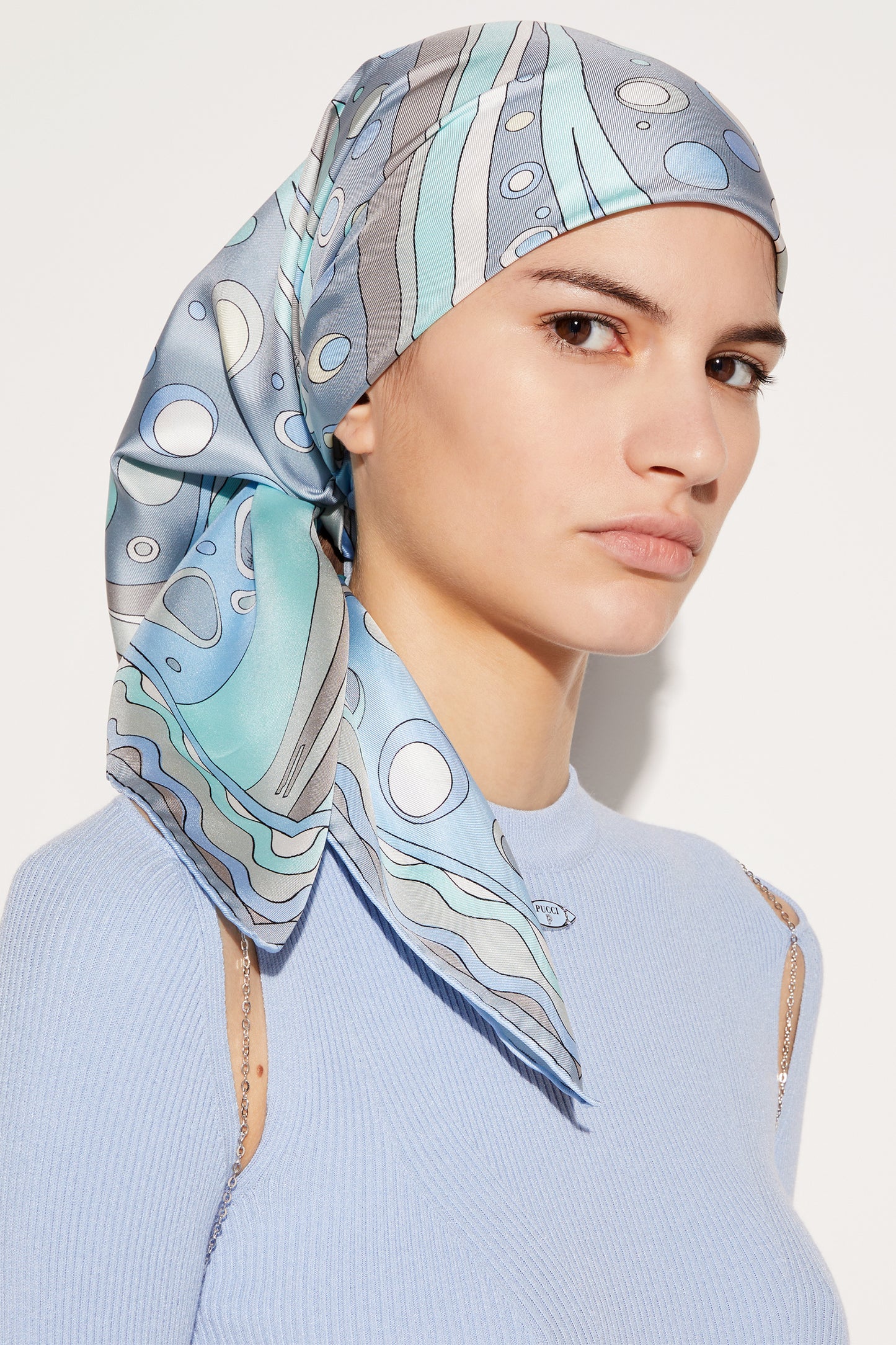 Fontane-Print Large Silk-Twill Carré View 2 - Pucci