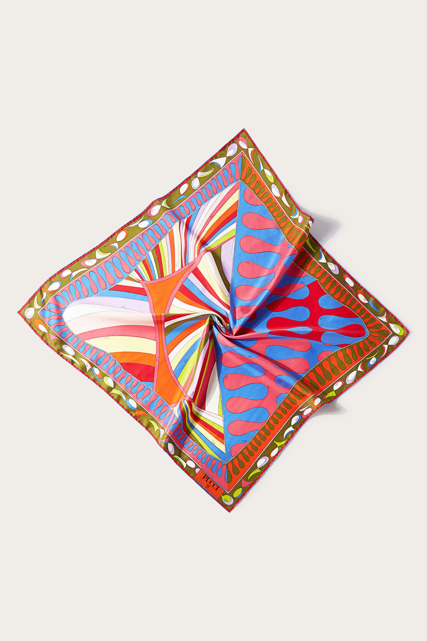 Iride And Leocorno-Print Large Silk-Twill Carré View 1 - Pucci