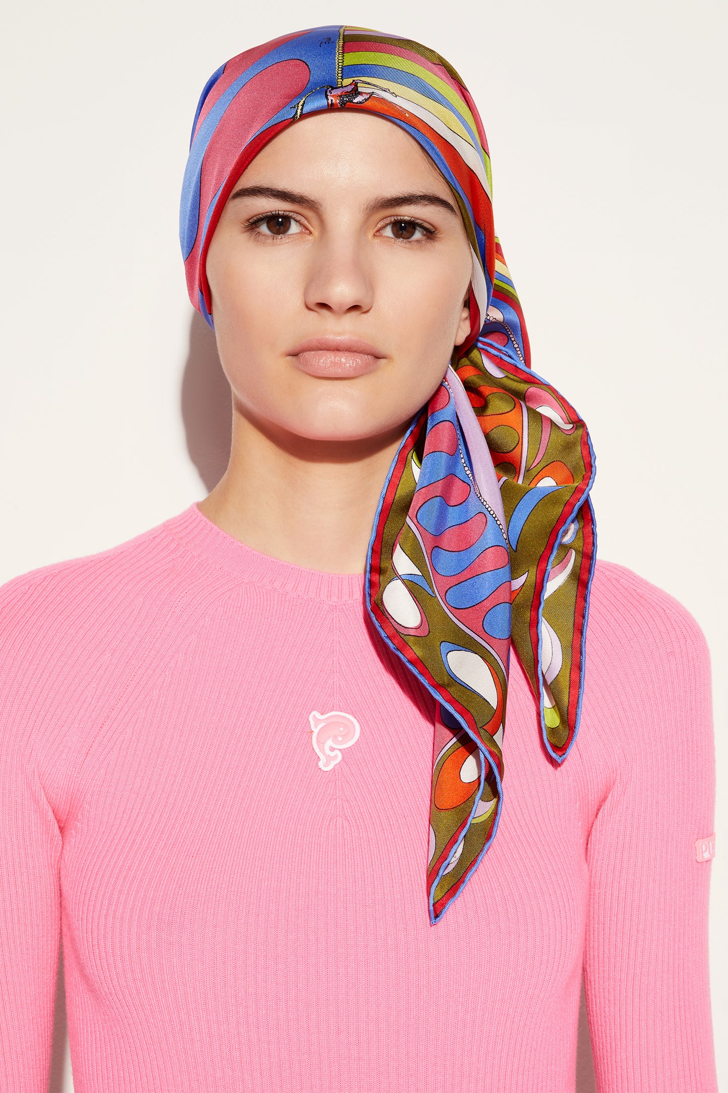 Iride And Leocorno-Print Large Silk-Twill Carré View 2 - Pucci