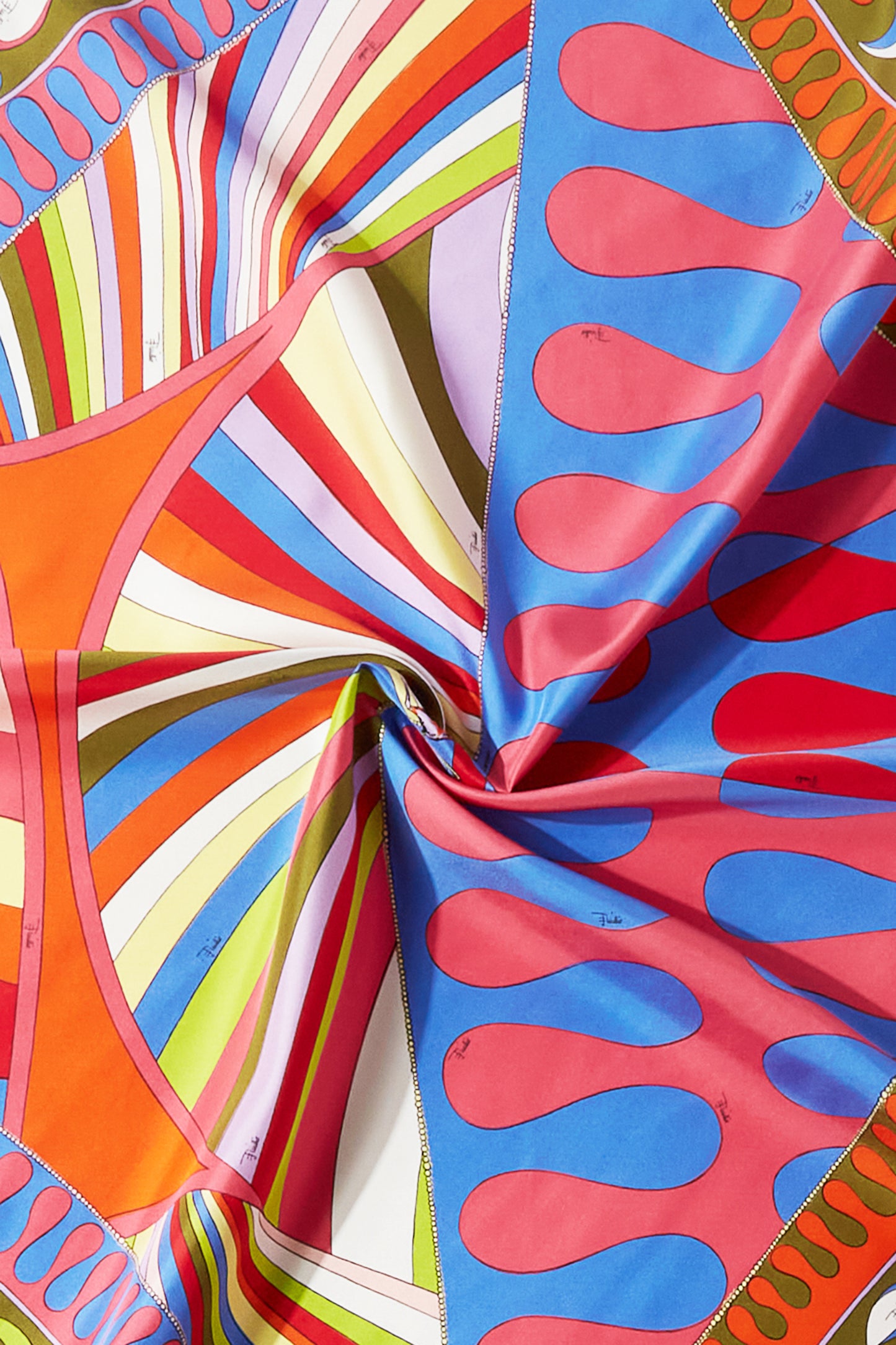 Iride And Leocorno-Print Large Silk-Twill Carré View 3 - Pucci