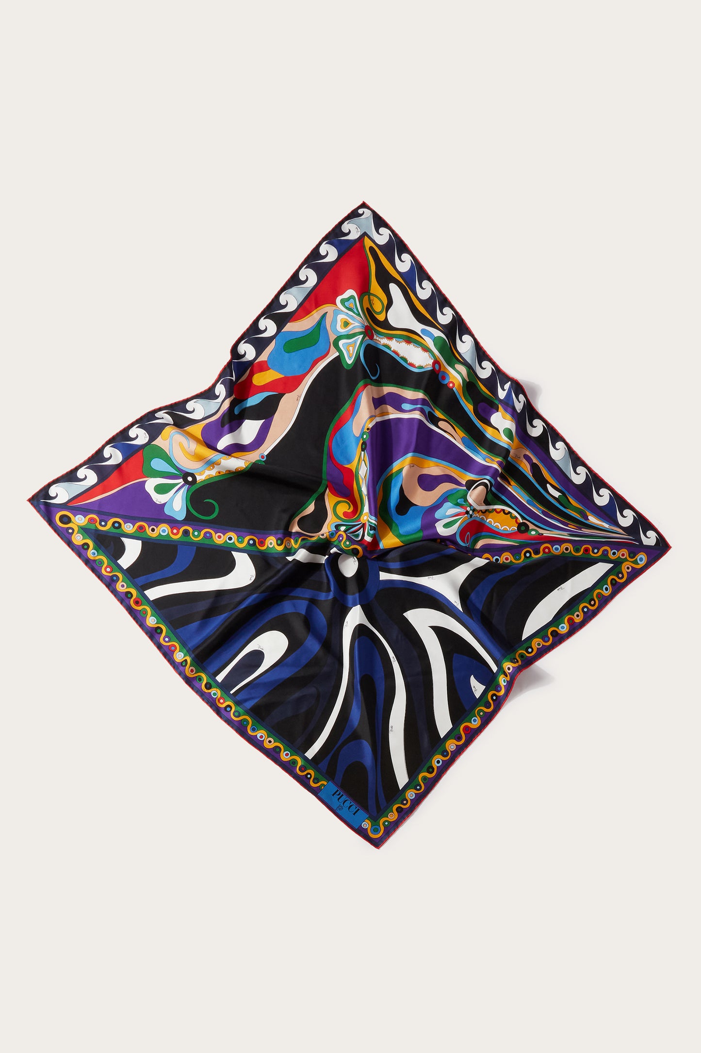 Marmo And Orchidee-Print Large Silk-Twill Carré View 1 - Pucci