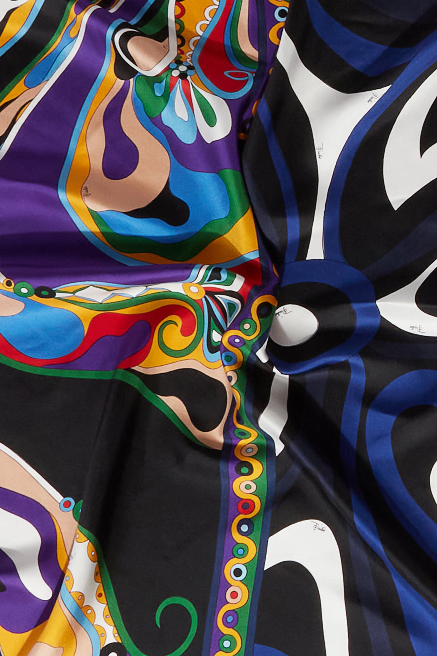 Marmo And Orchidee-Print Large Silk-Twill Carré View 3 - Pucci