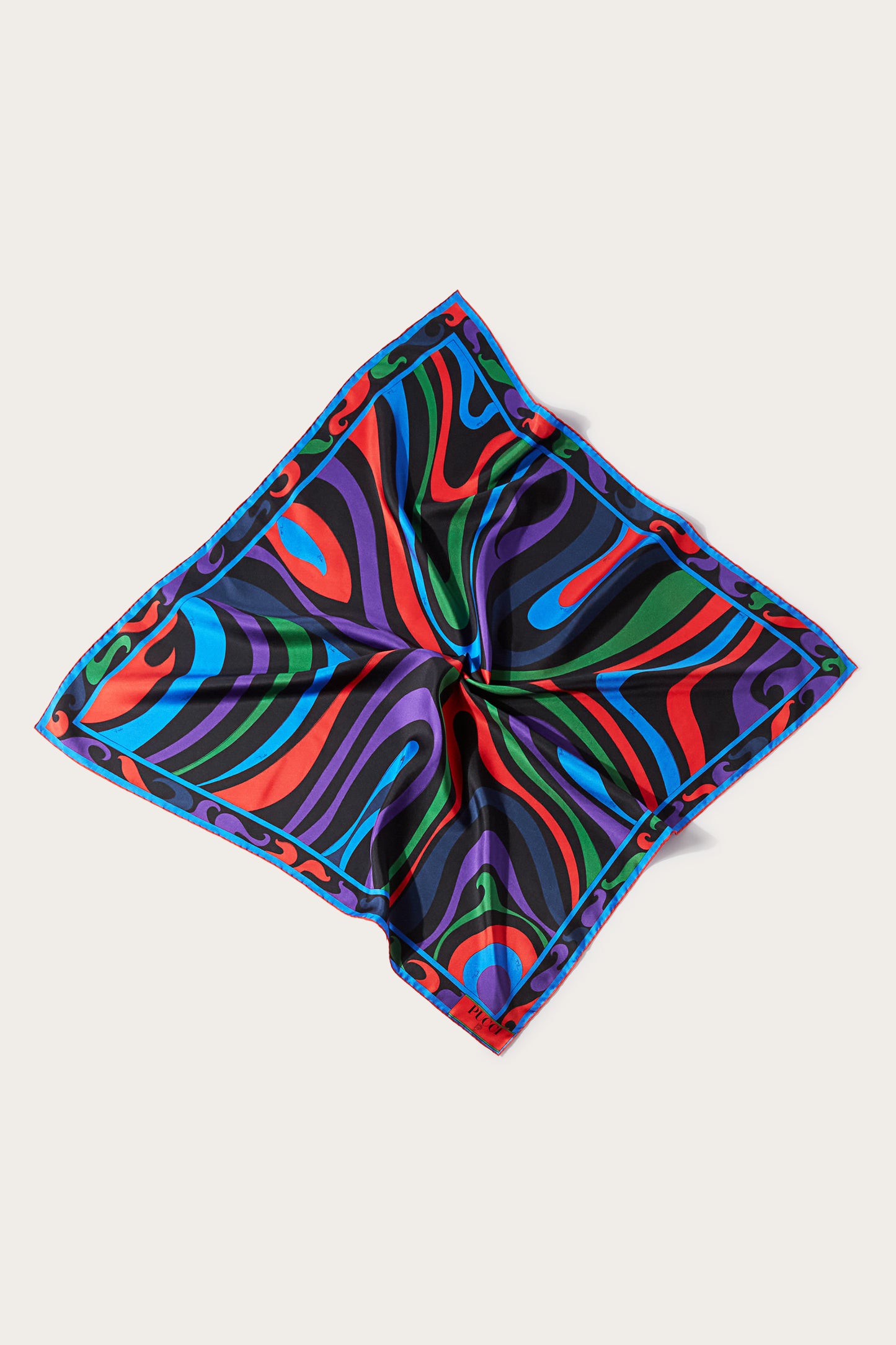 Marmo-Print Large Silk-Twill Carré View 1 - Pucci