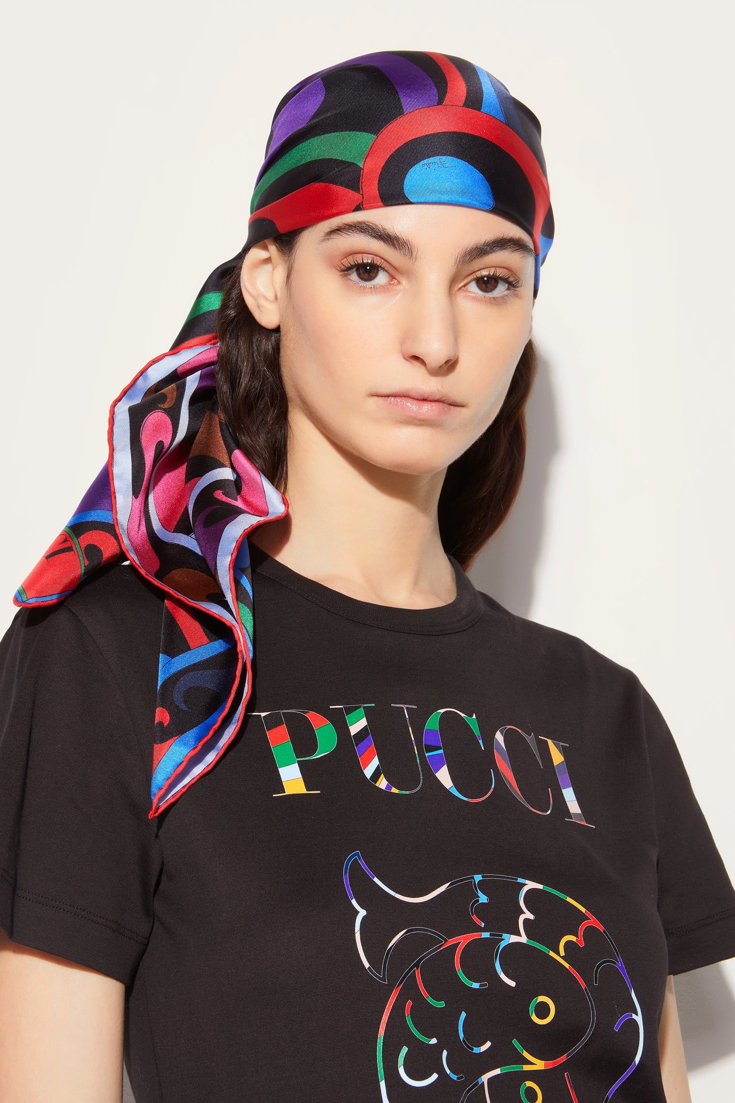 Marmo-Print Large Silk-Twill Carré View 2 - Pucci