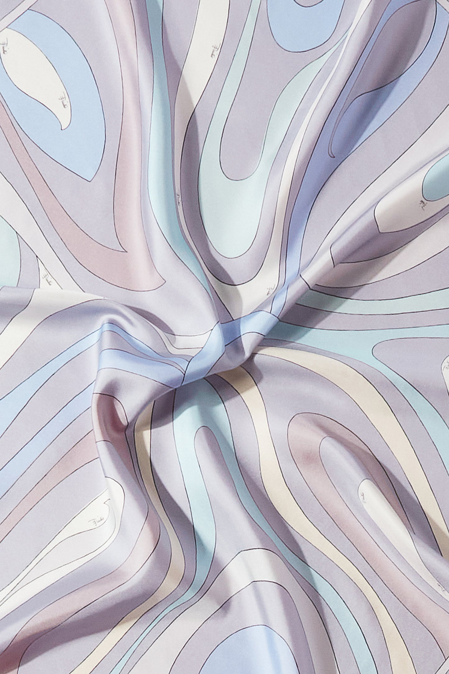 Marmo-Print Large Silk-Twill Carré View 3 - Pucci