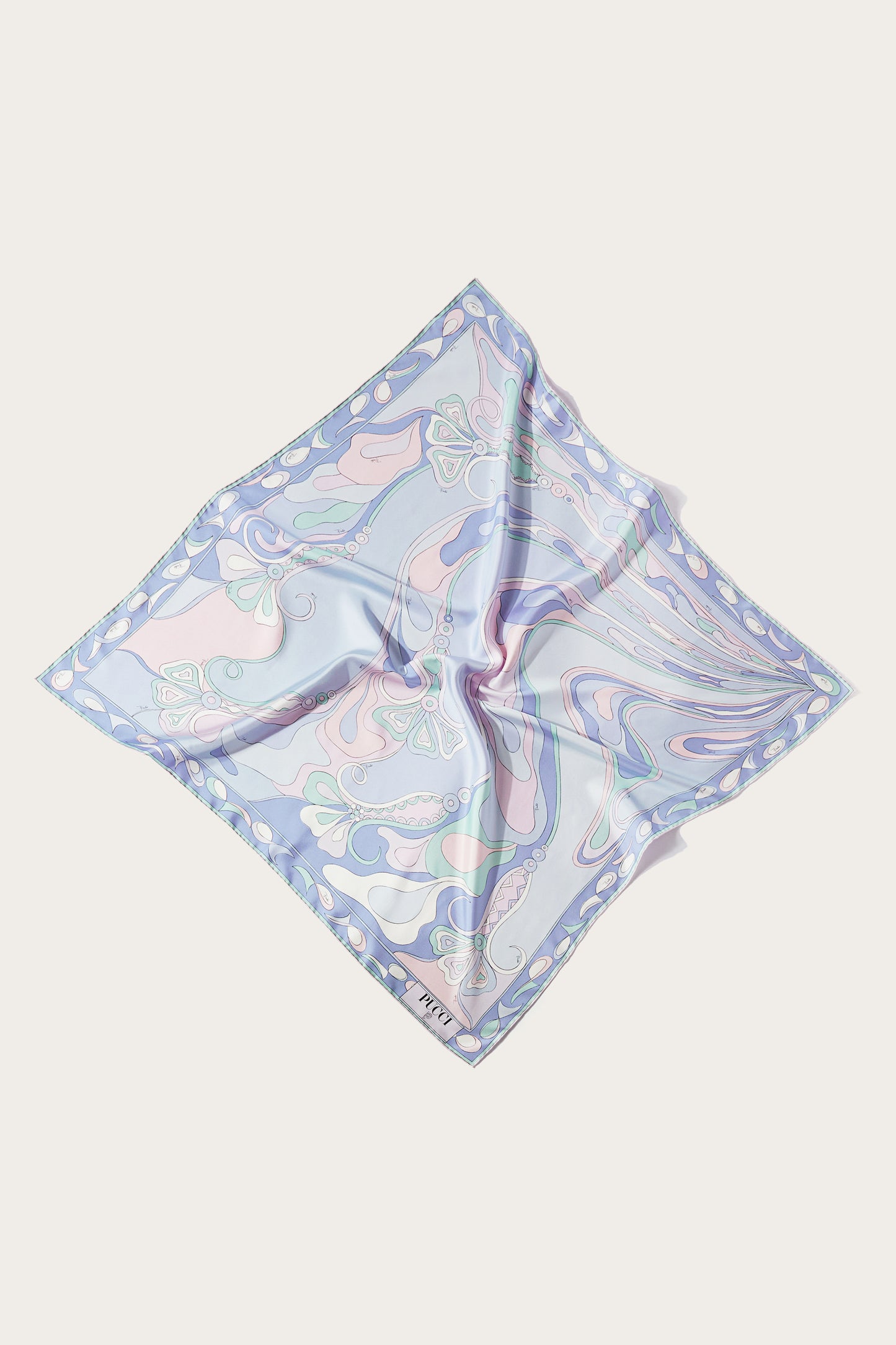 Orchidee-Print Large Silk-Twill Carré View 1 - Pucci