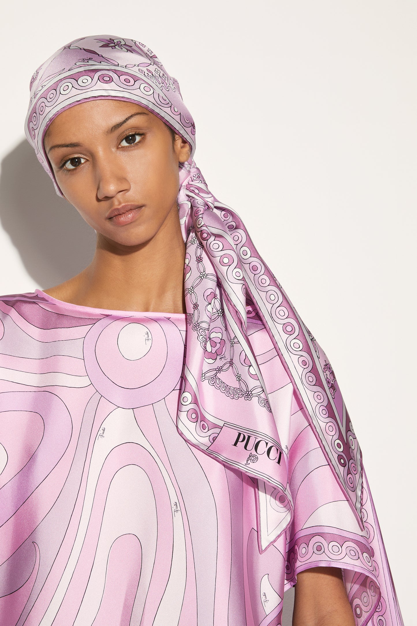Festa-Print Silk-Twill Scarf View 2 - Pucci