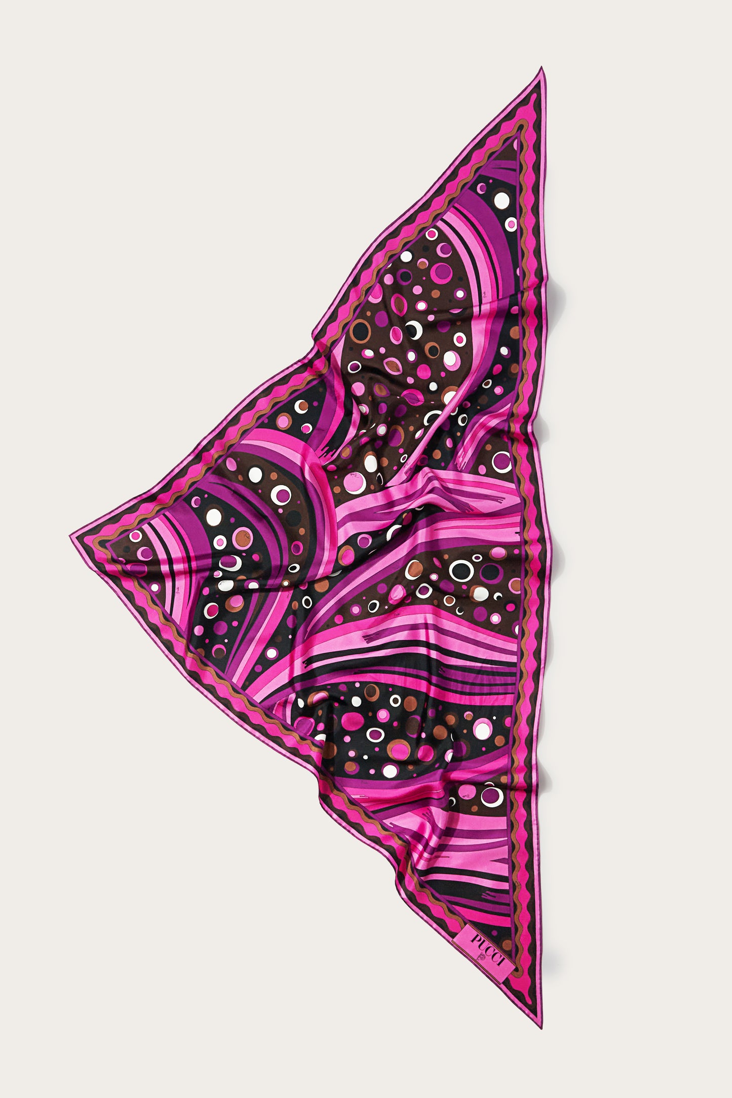 Fontane-Print Silk-Twill Scarf View 1 - Pucci