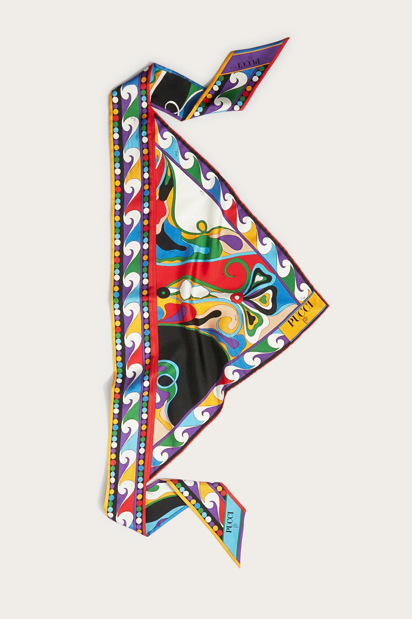 Orchidee-Print Silk-Twill Scarf View 1 - Pucci