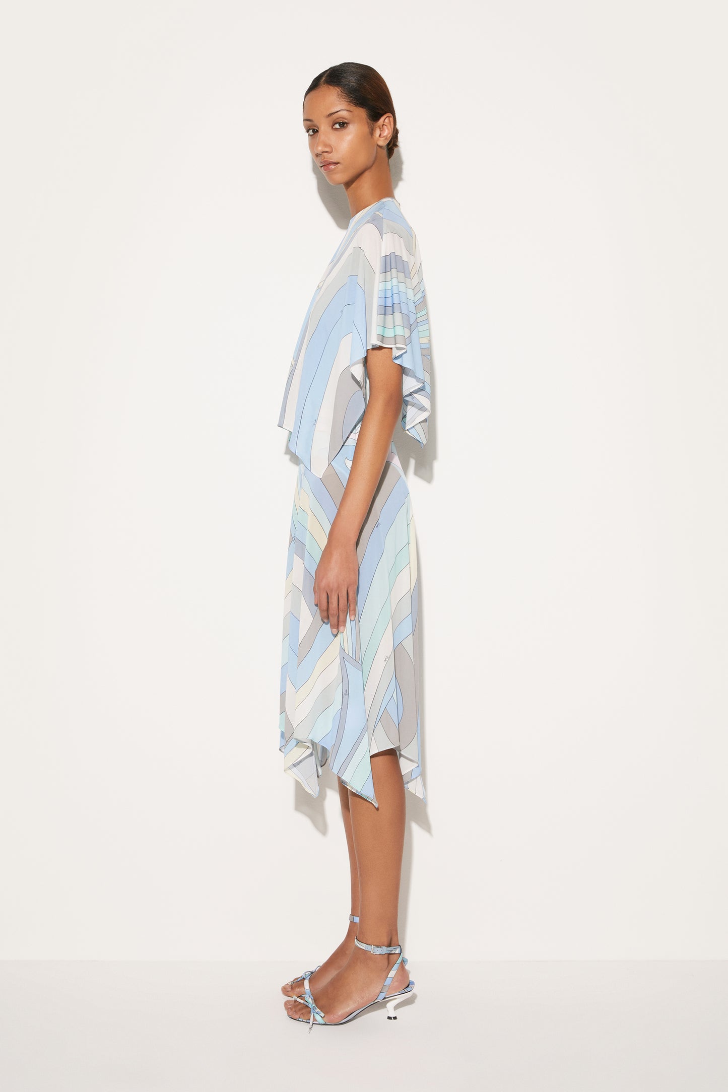 Iride-Print Layered Dress View 3 - Pucci