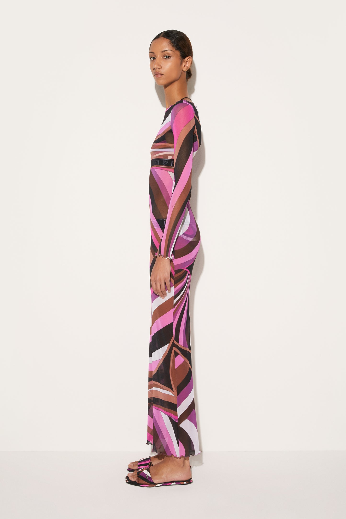 Iride-Print Tulle Dress View 3 - Pucci