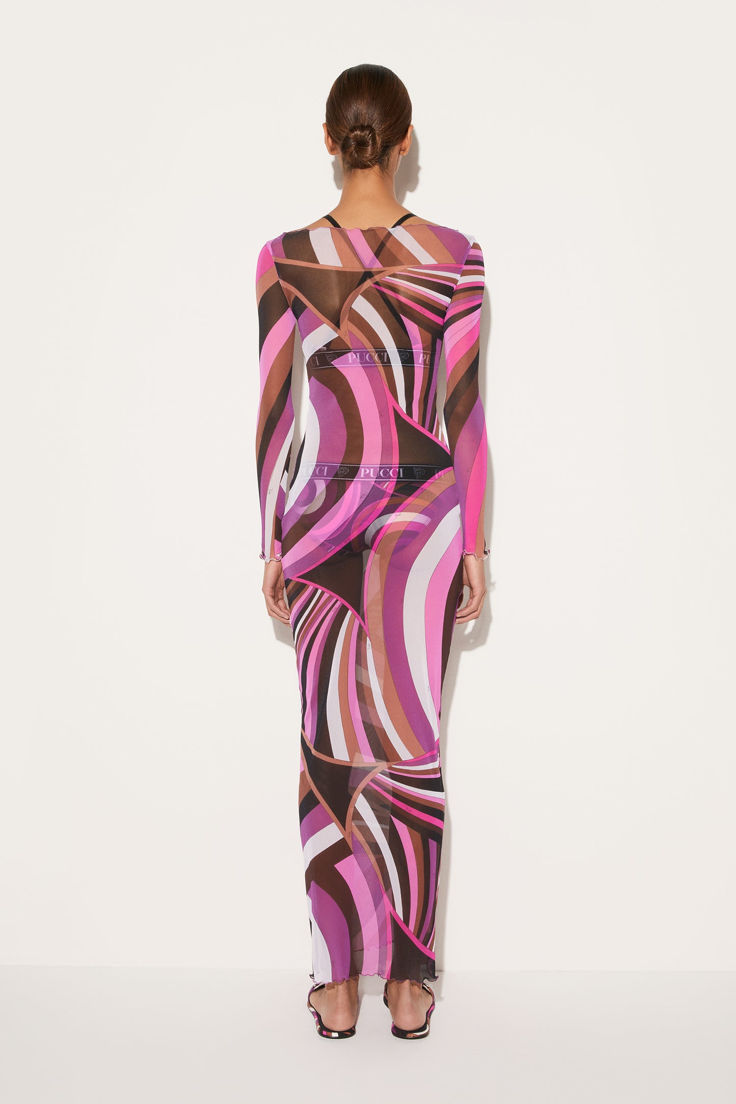 Iride-Print Tulle Dress View 4 - Pucci