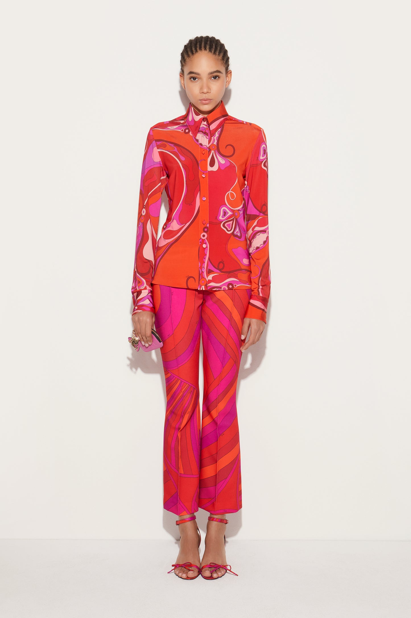Orchidee-Print Shirt View 3 - Pucci