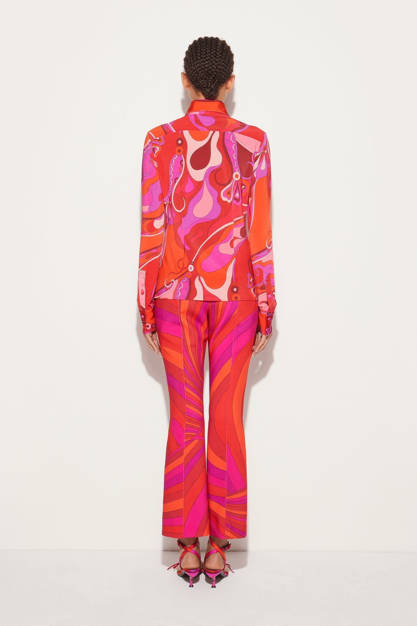 Orchidee-Print Shirt View 4 - Pucci