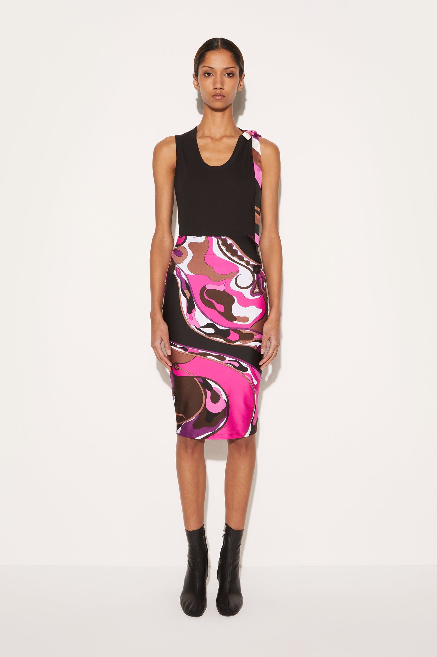 Orchidee-Print Pencil Skirt View 2 - Pucci