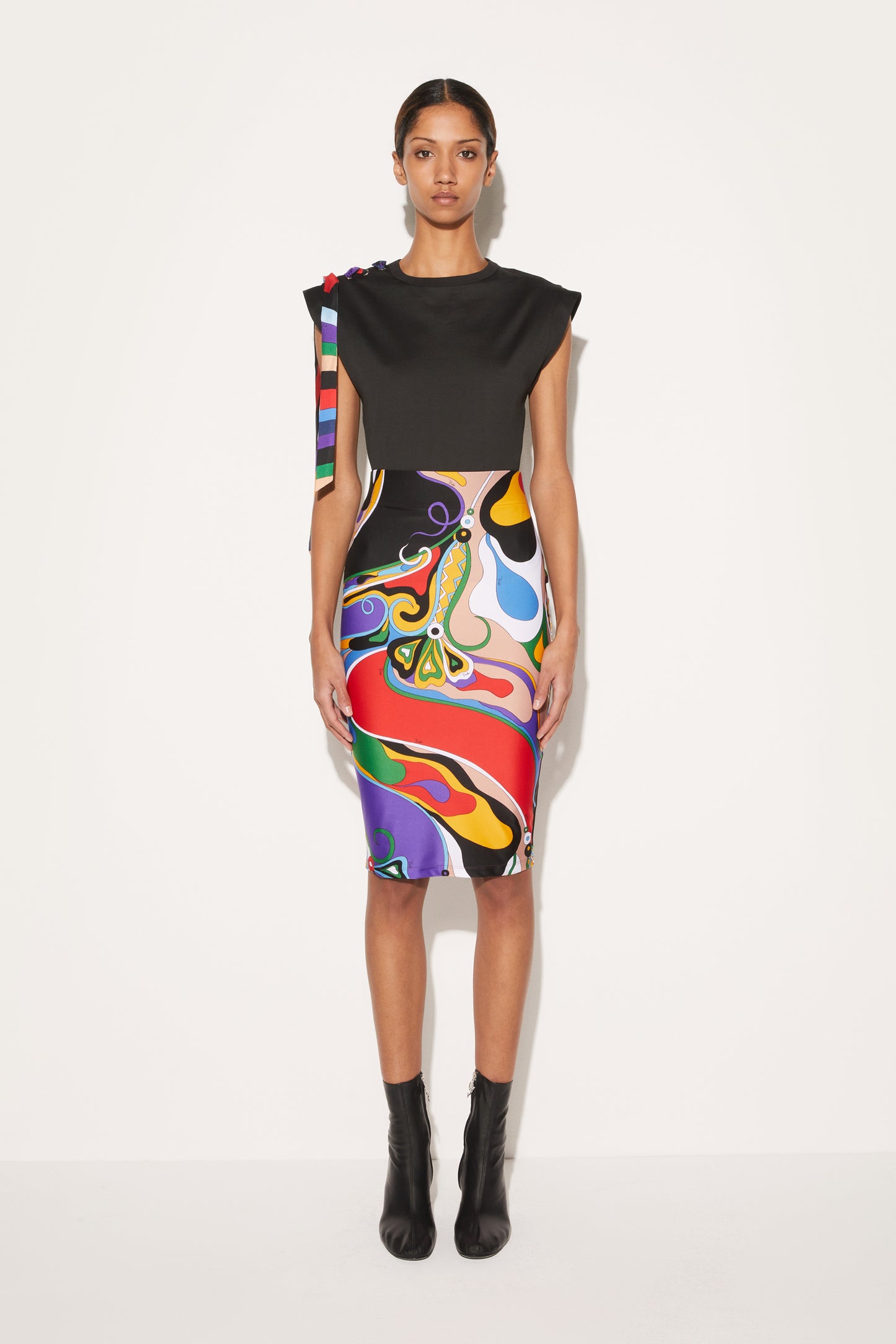 Orchidee-Print Pencil Skirt View 2 - Pucci
