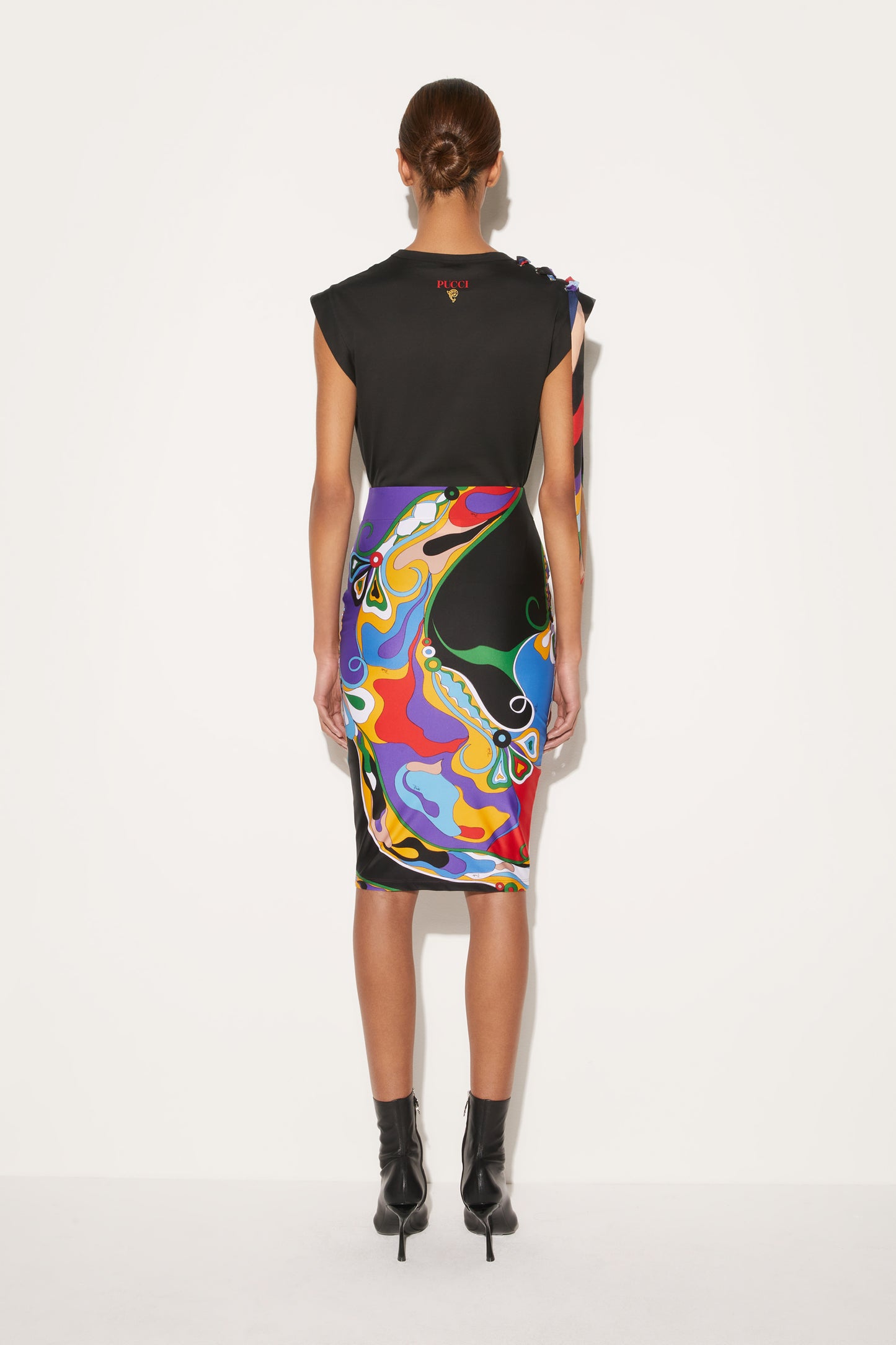Orchidee-Print Pencil Skirt View 4 - Pucci