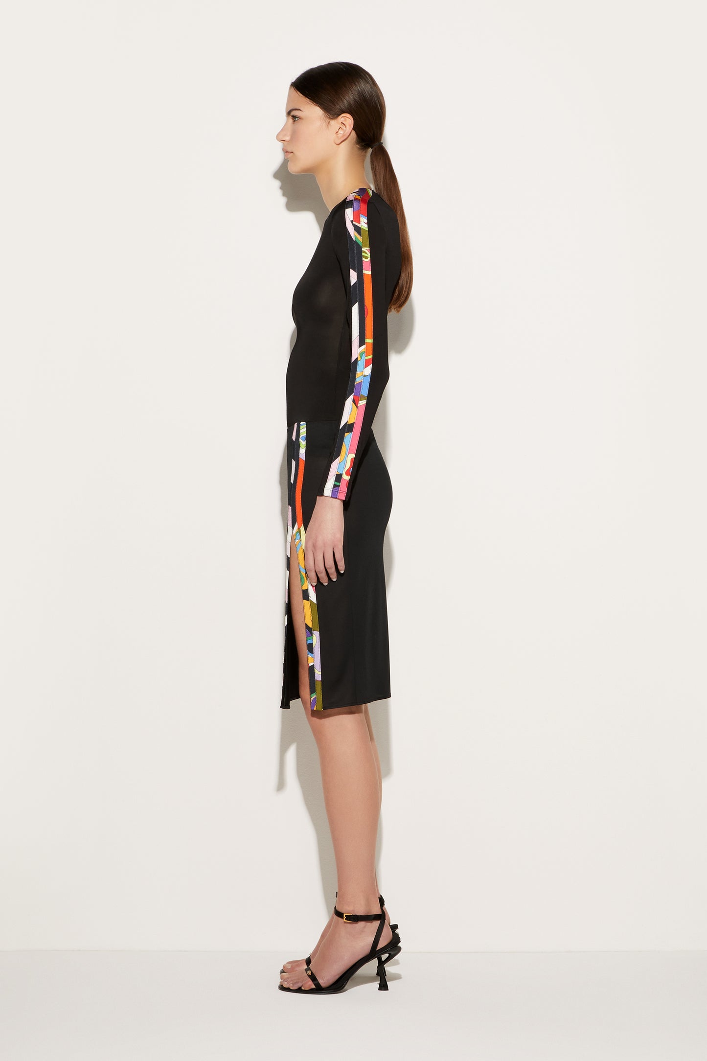 Orchidee And Iride-Print Pencil Skirt View 3 - Pucci