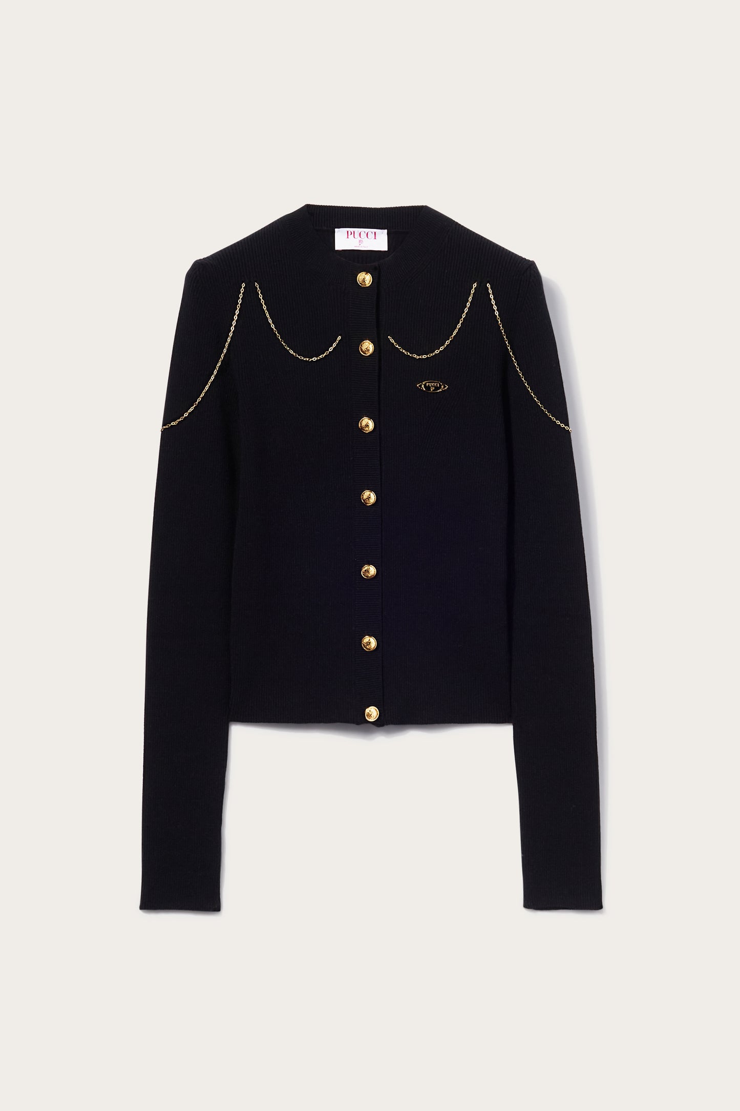 Chain-Embellished Cardigan View 1 - Pucci
