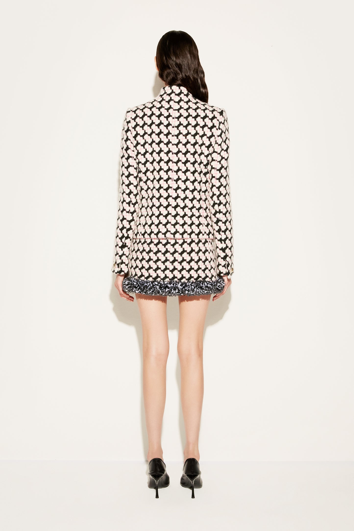 Fringed Tweed Jacket View 4 - Pucci