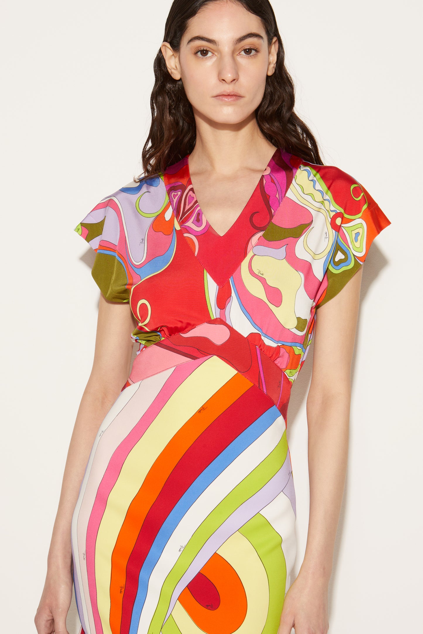 Orchidee And Iride-Print Dress View 5 - Pucci