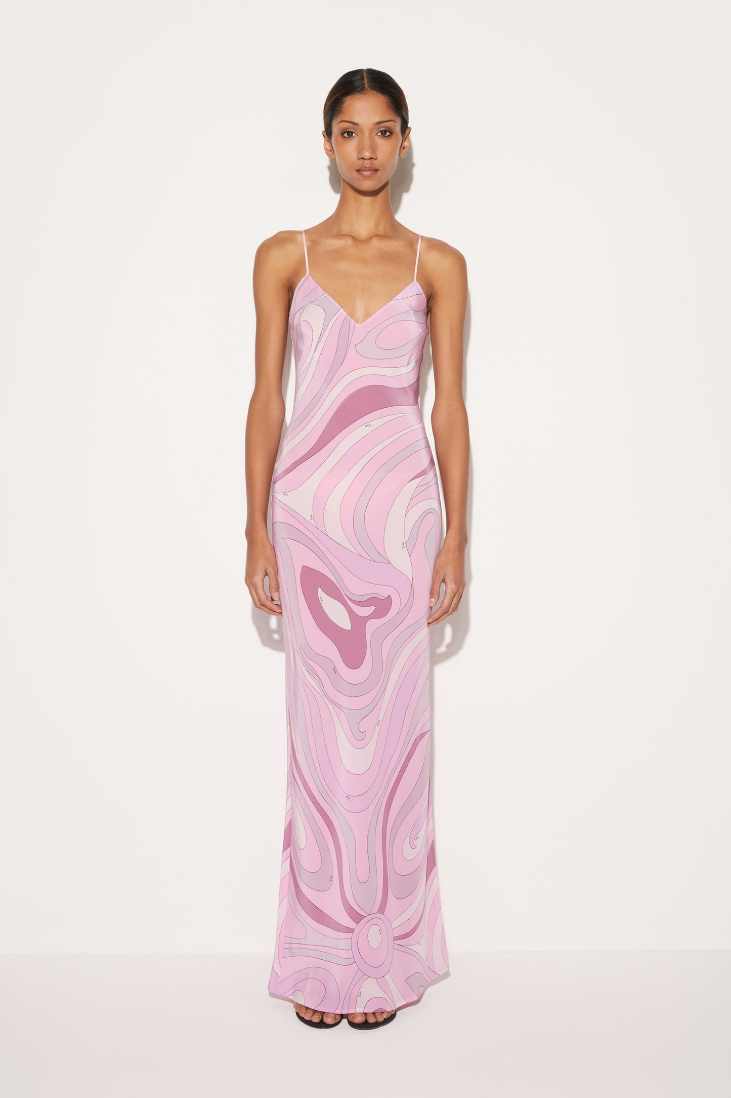 Marmo-Print Silk Dress View 2 - Pucci