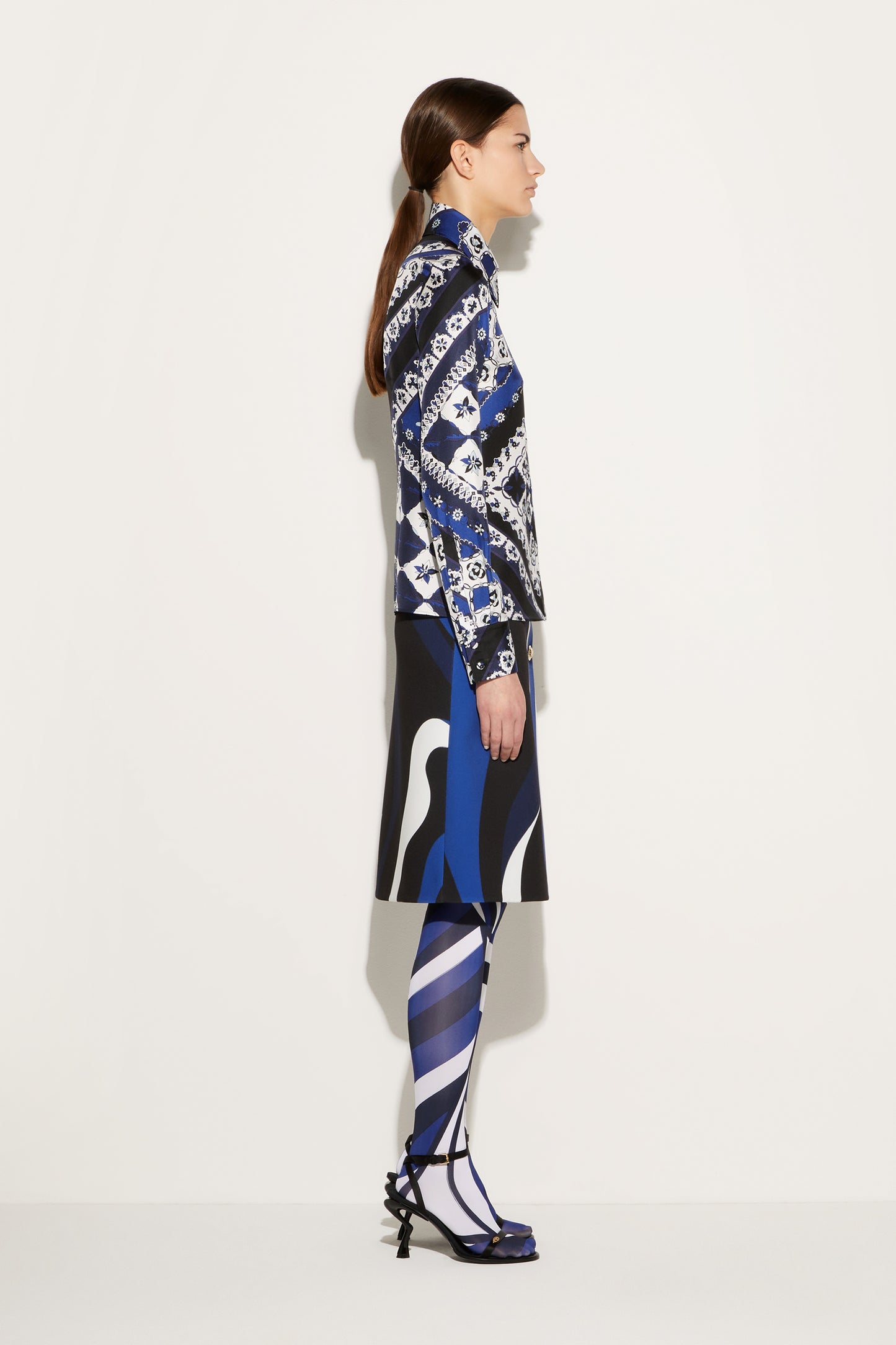 Festa-Print Silk-Twill Shirt View 3 - Pucci