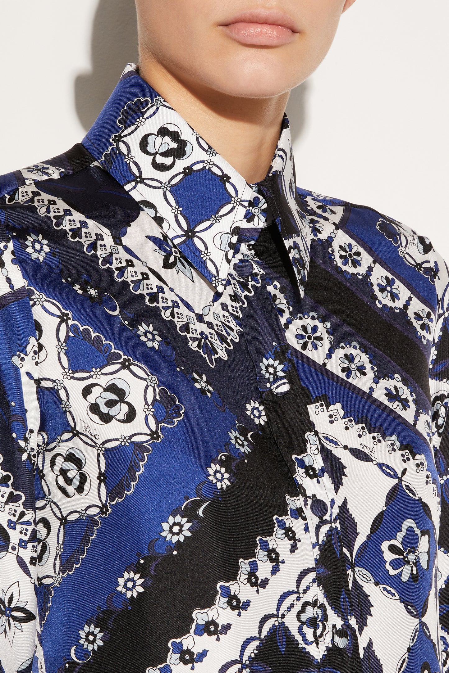 Festa-Print Silk-Twill Shirt View 5 - Pucci