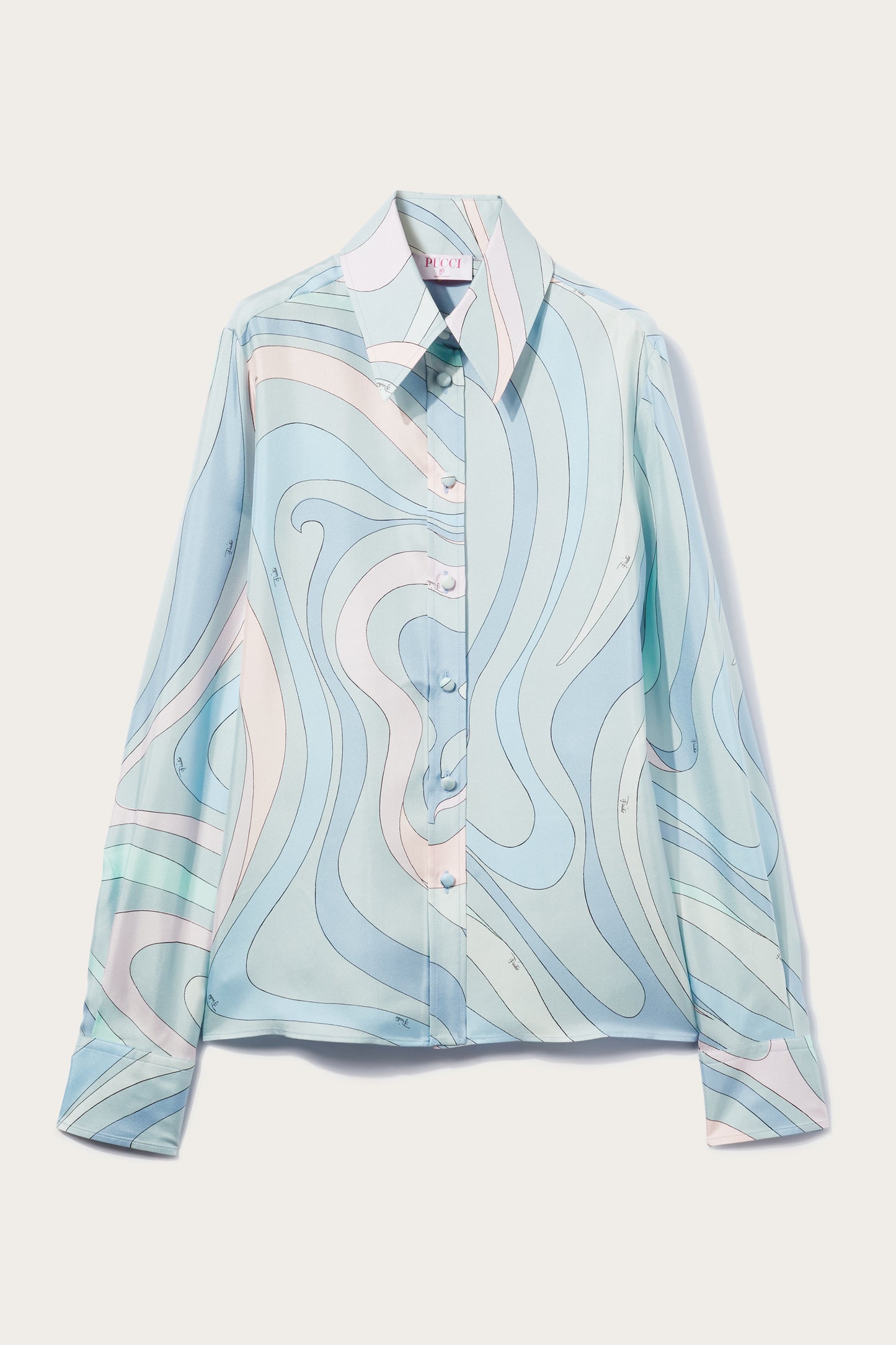 Marmo-Print Silk-Twill Shirt View 1 - Pucci