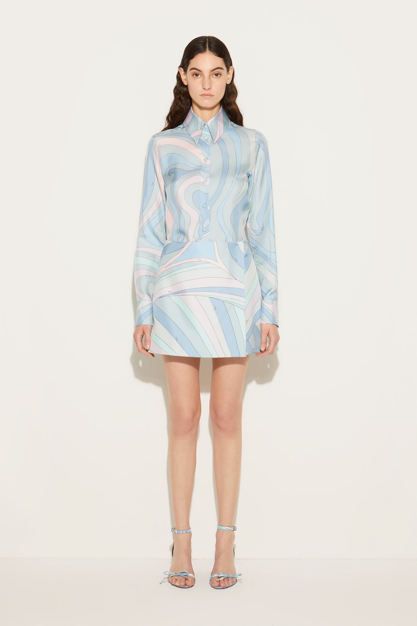 Marmo-Print Silk-Twill Shirt View 2 - Pucci