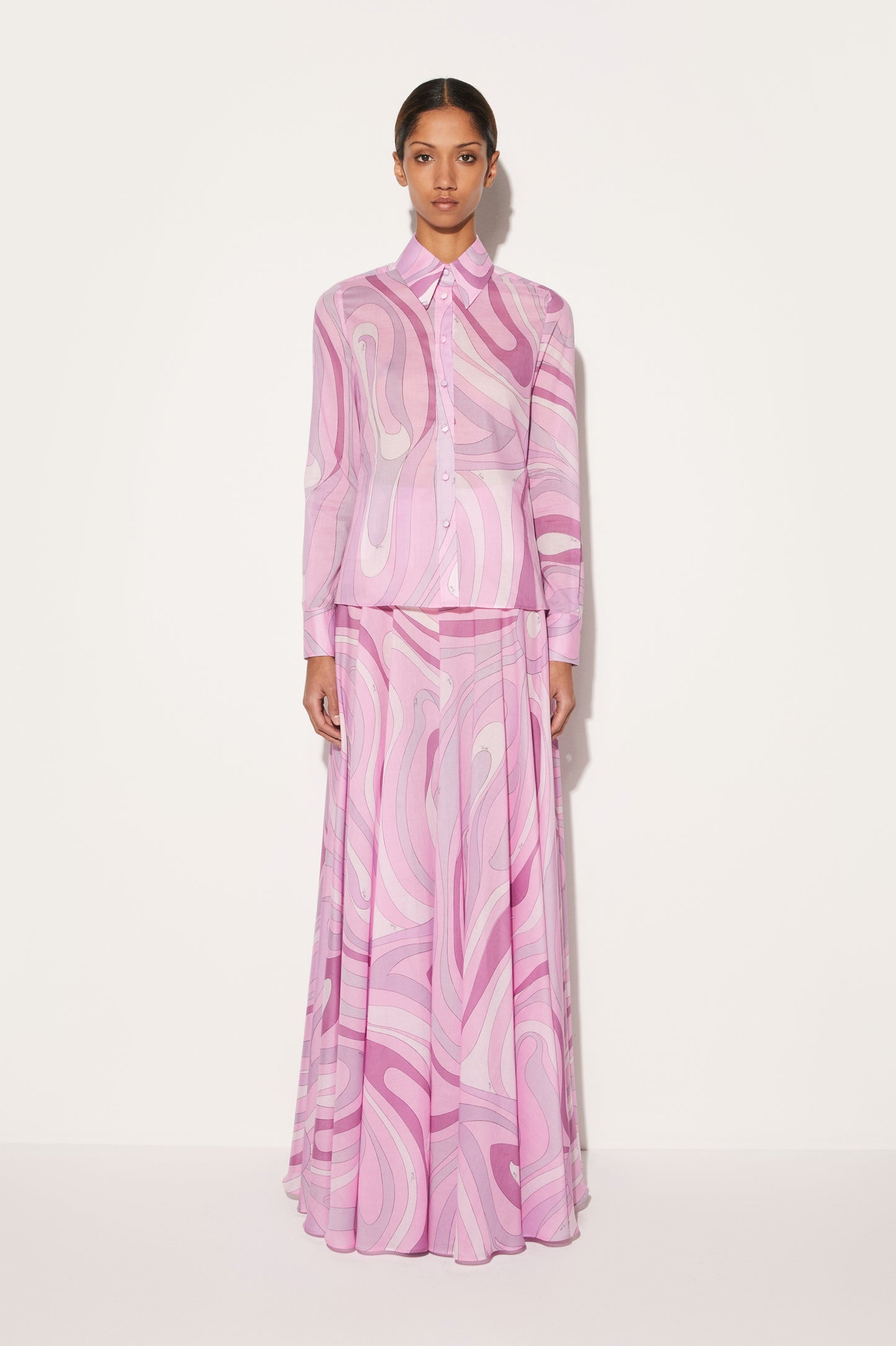 Marmo-Print Cotton Shirt View 3 - Pucci
