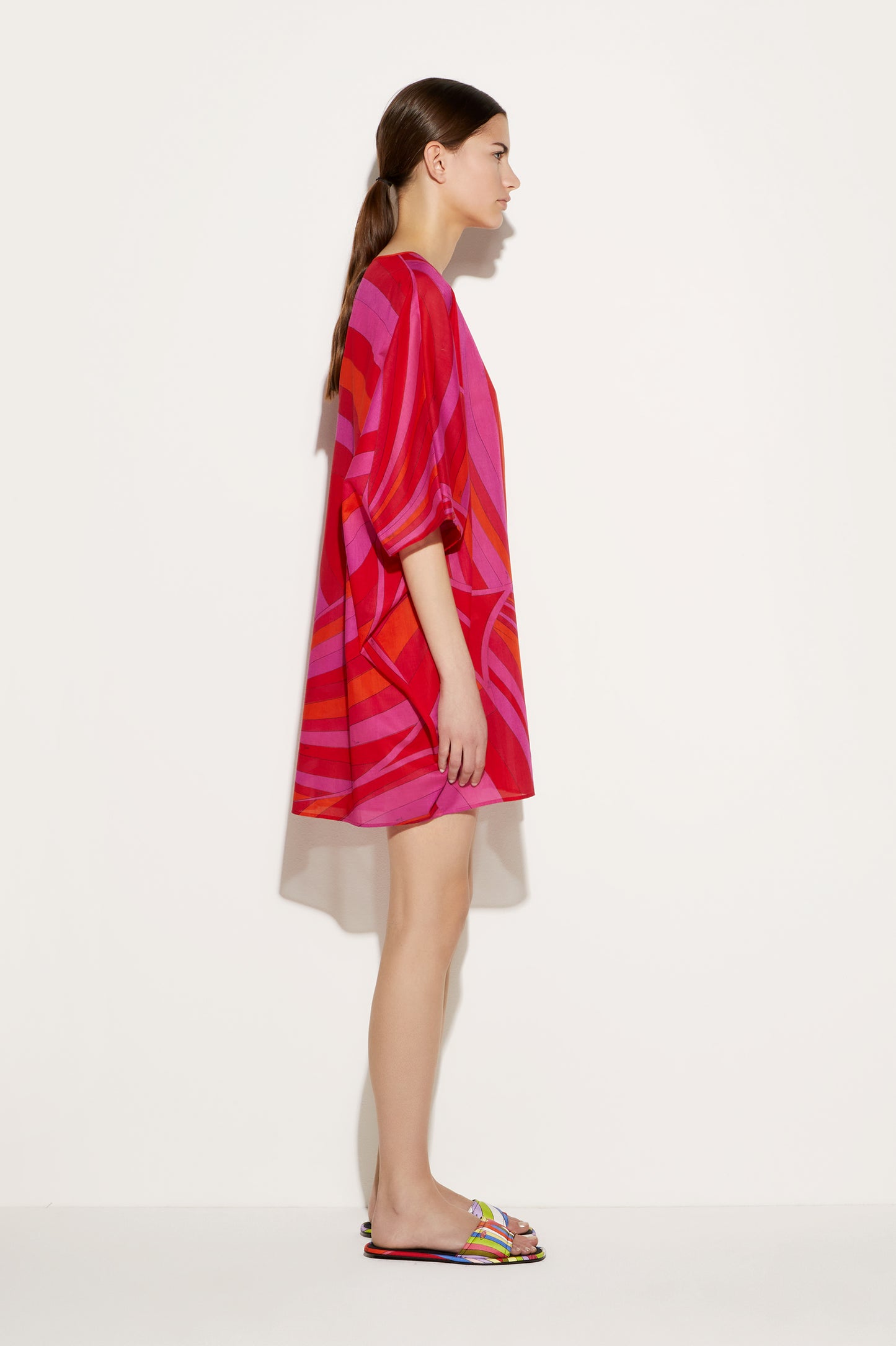 Iride-Print Cotton Kaftan View 3 - Pucci