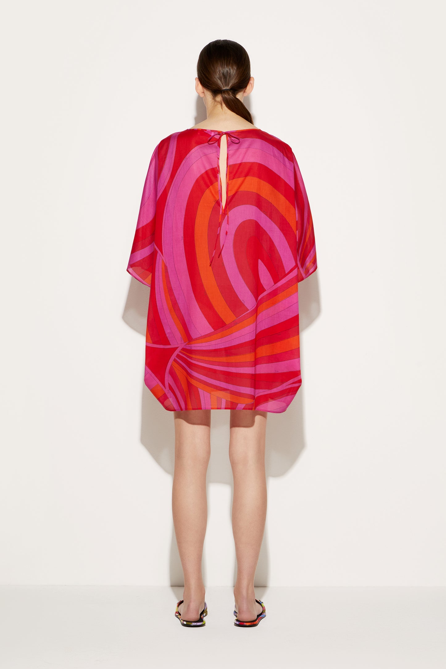 Iride-Print Cotton Kaftan View 4 - Pucci