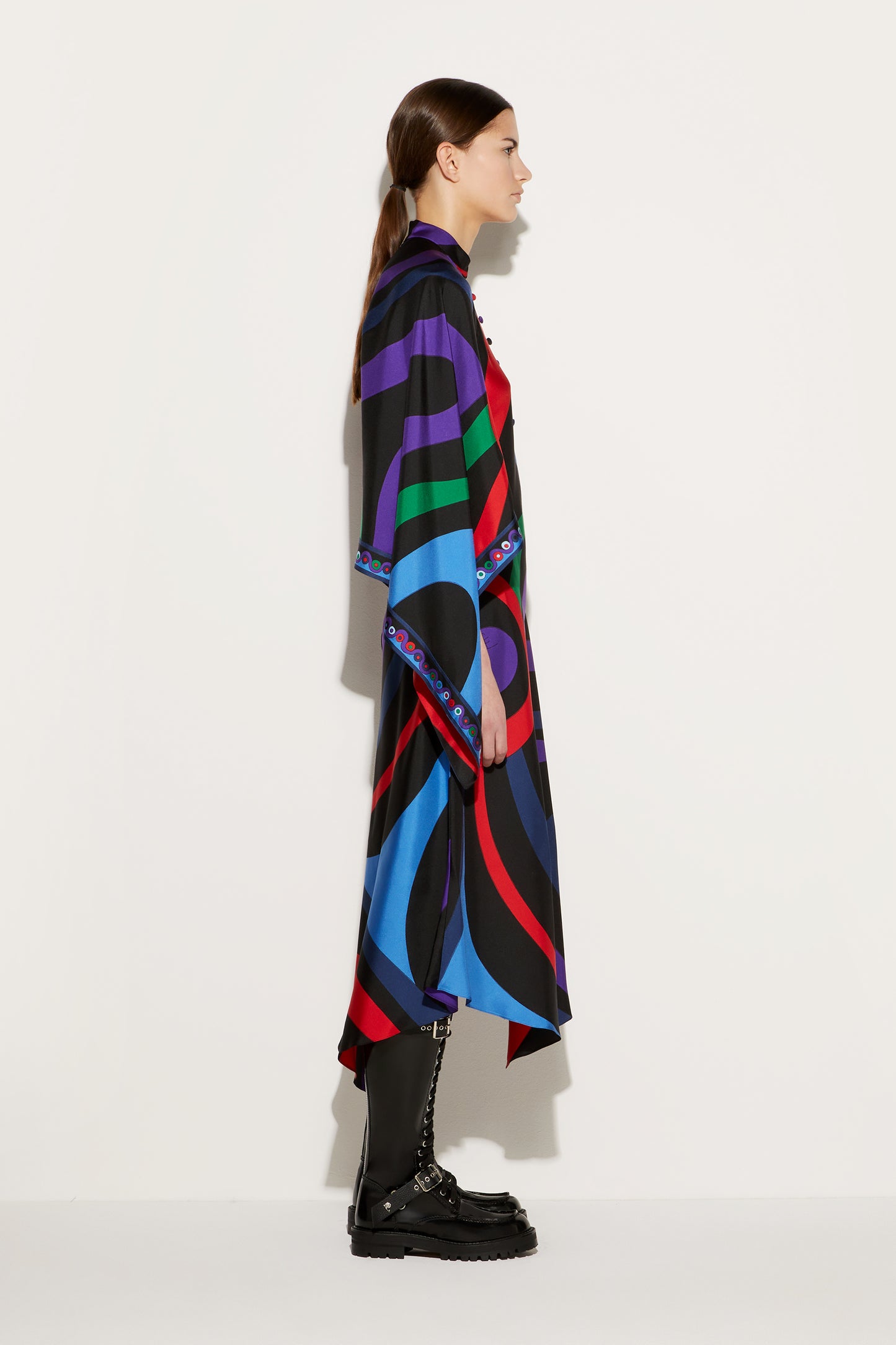 Marmo-Print Silk-Twill Kaftan View 3 - Pucci