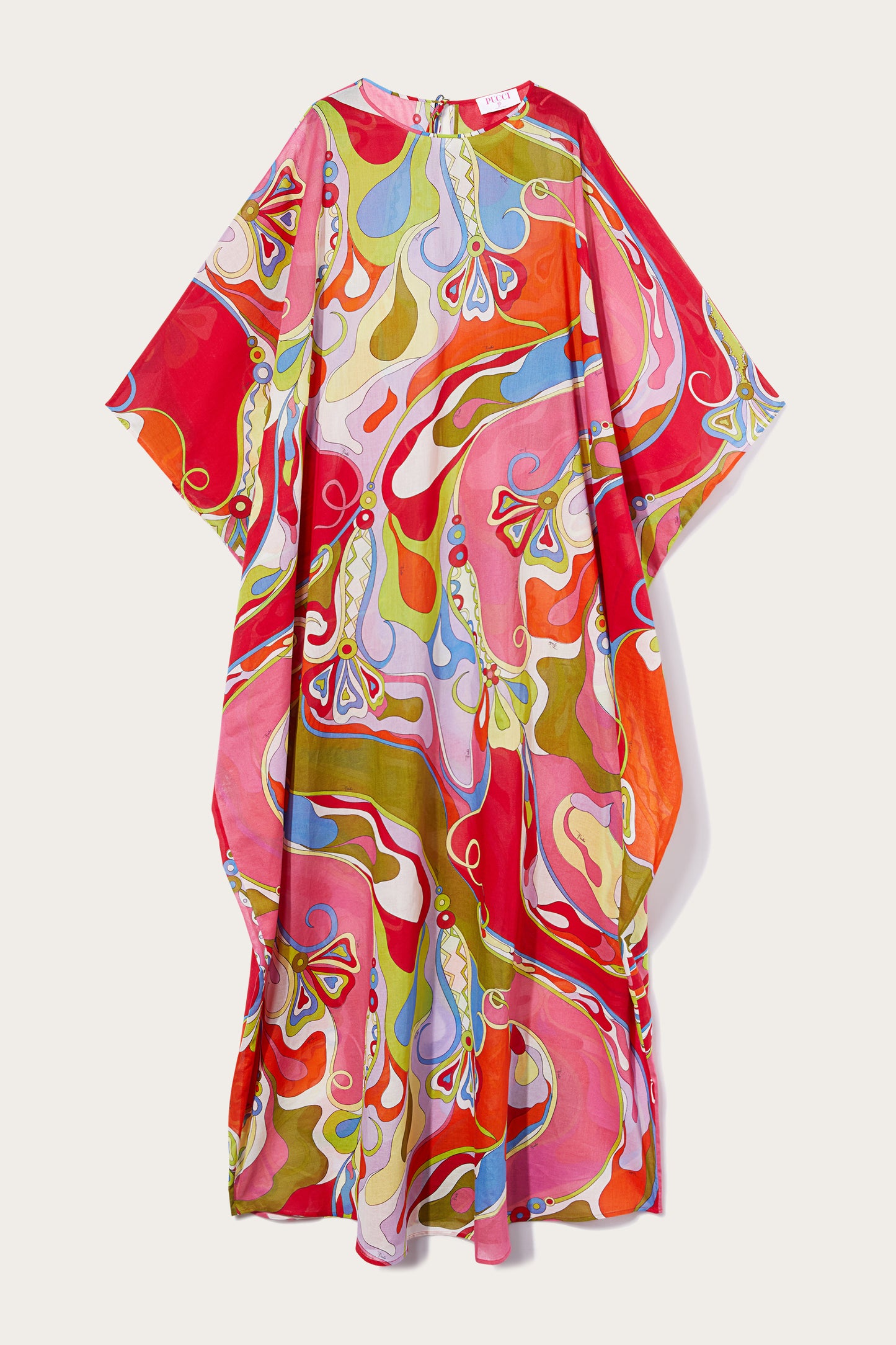 Orchidee-Print Cotton Kaftan View 1 - Pucci