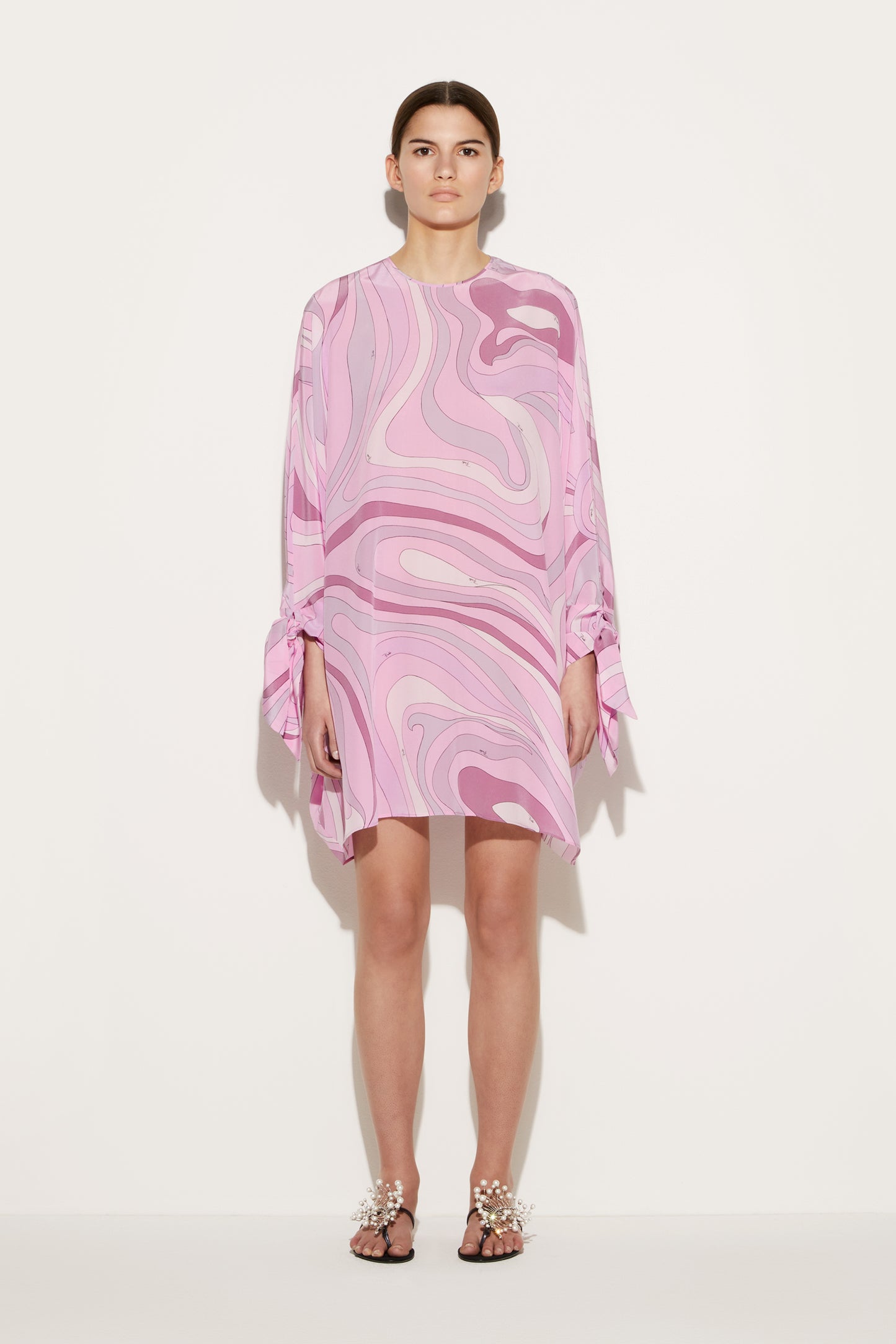 Marmo-Print Silk Kaftan View 2 - Pucci
