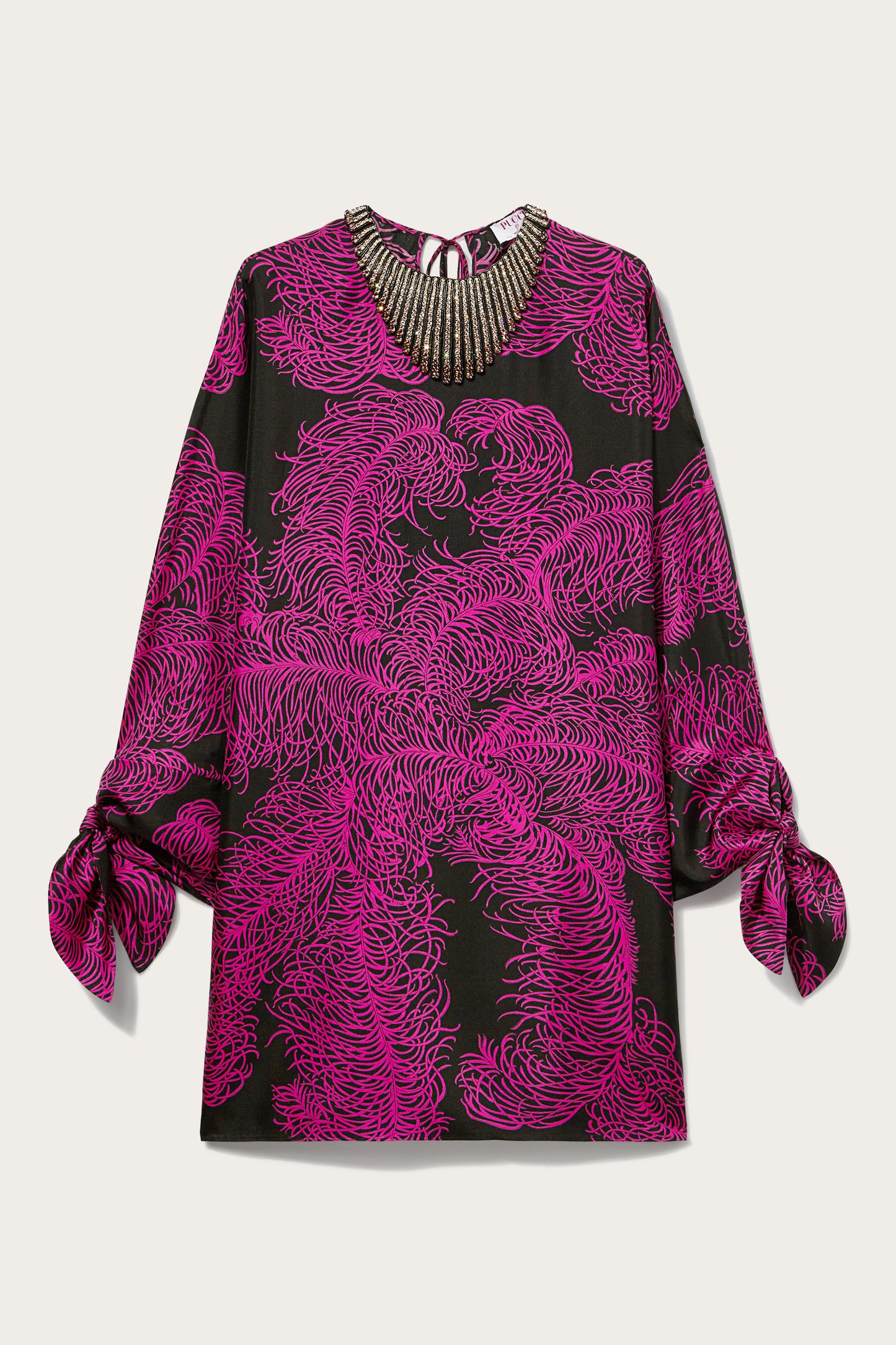 Struzzo-Print Silk-Twill Kaftan View 1 - Pucci