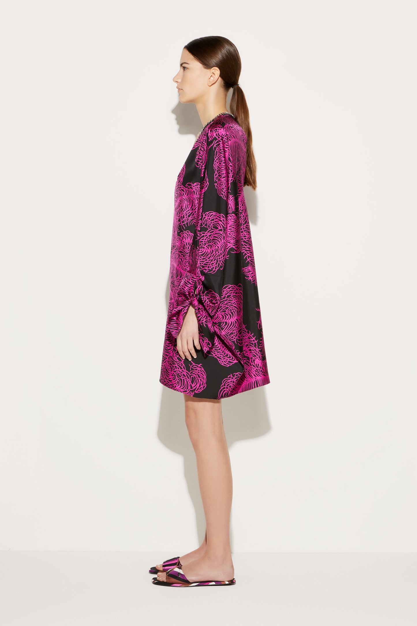 Struzzo-Print Silk-Twill Kaftan View 3 - Pucci