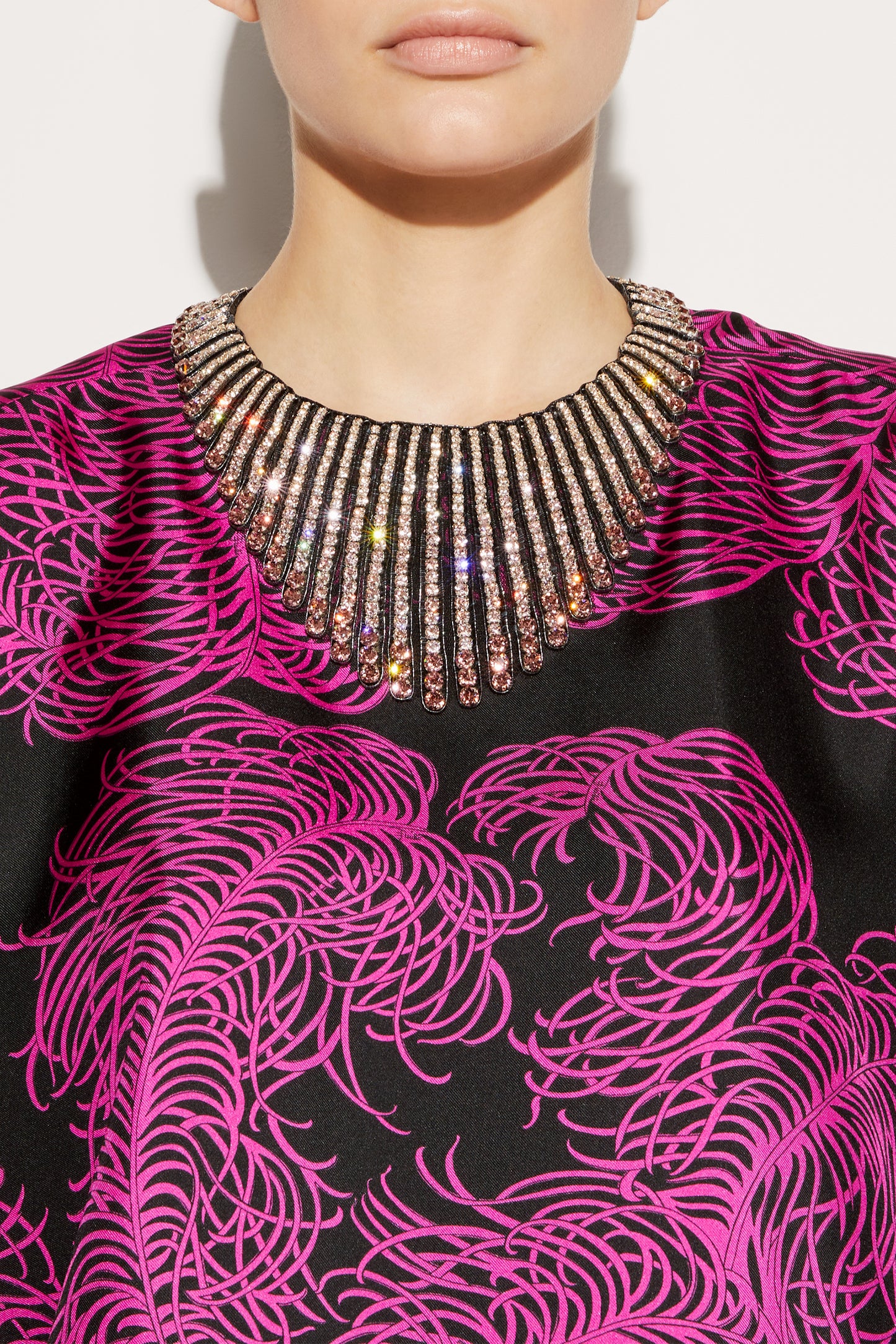 Struzzo-Print Silk-Twill Kaftan View 5 - Pucci